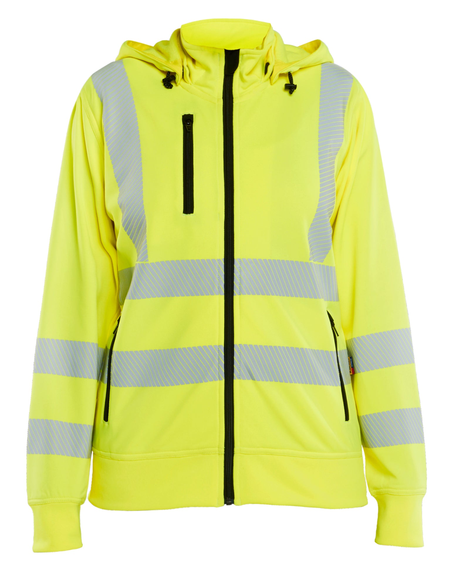 Dame High Vis Sweatshirt med aftagelig hætte