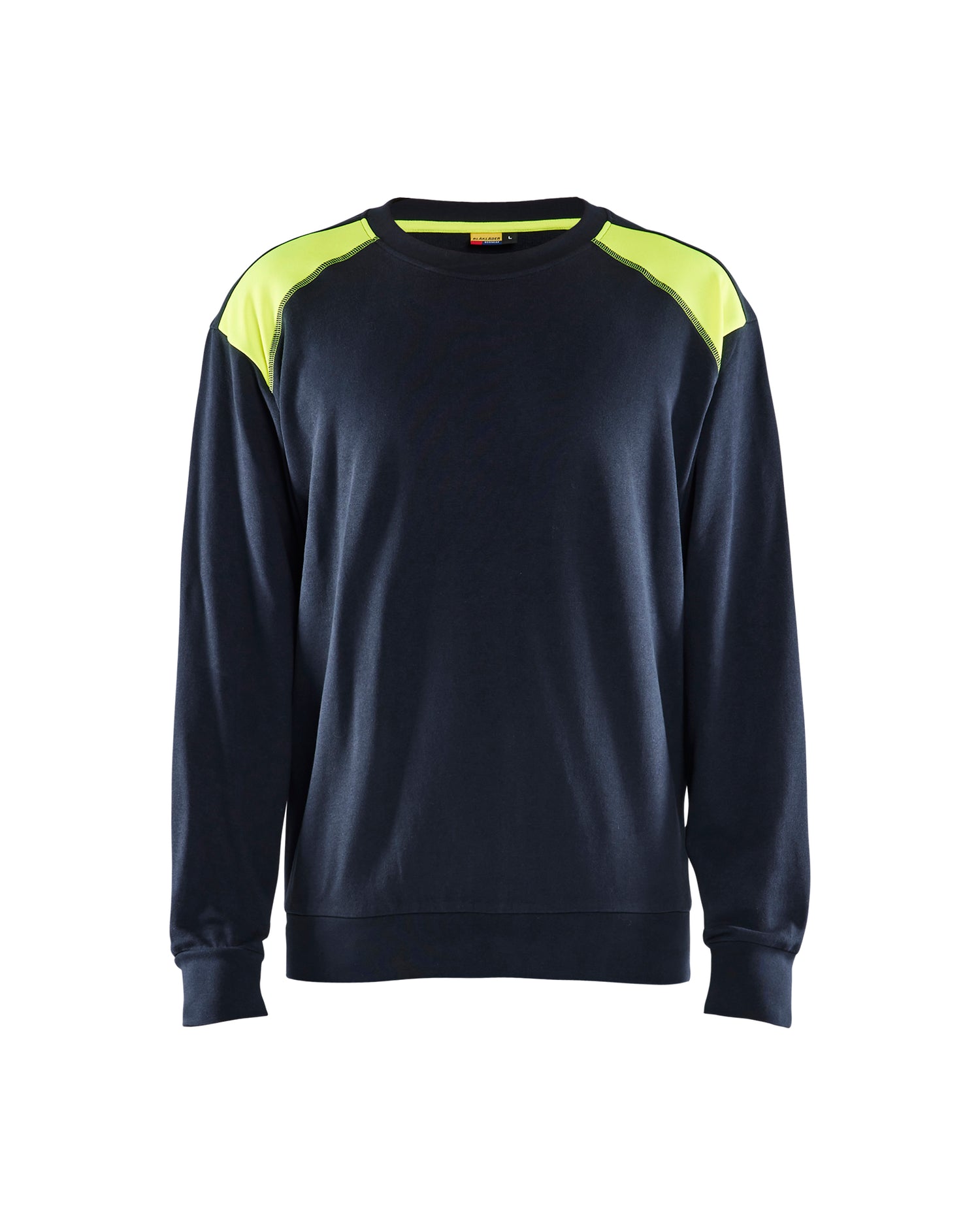 Blåkläder 3580 Sweatshirt, Mørk Marineblå/High Vis Gul