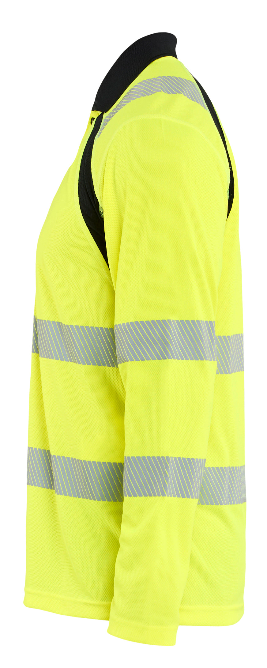 Blåkläder 3598 High Vis UV Polo Lang Ærme detalje til broderi
