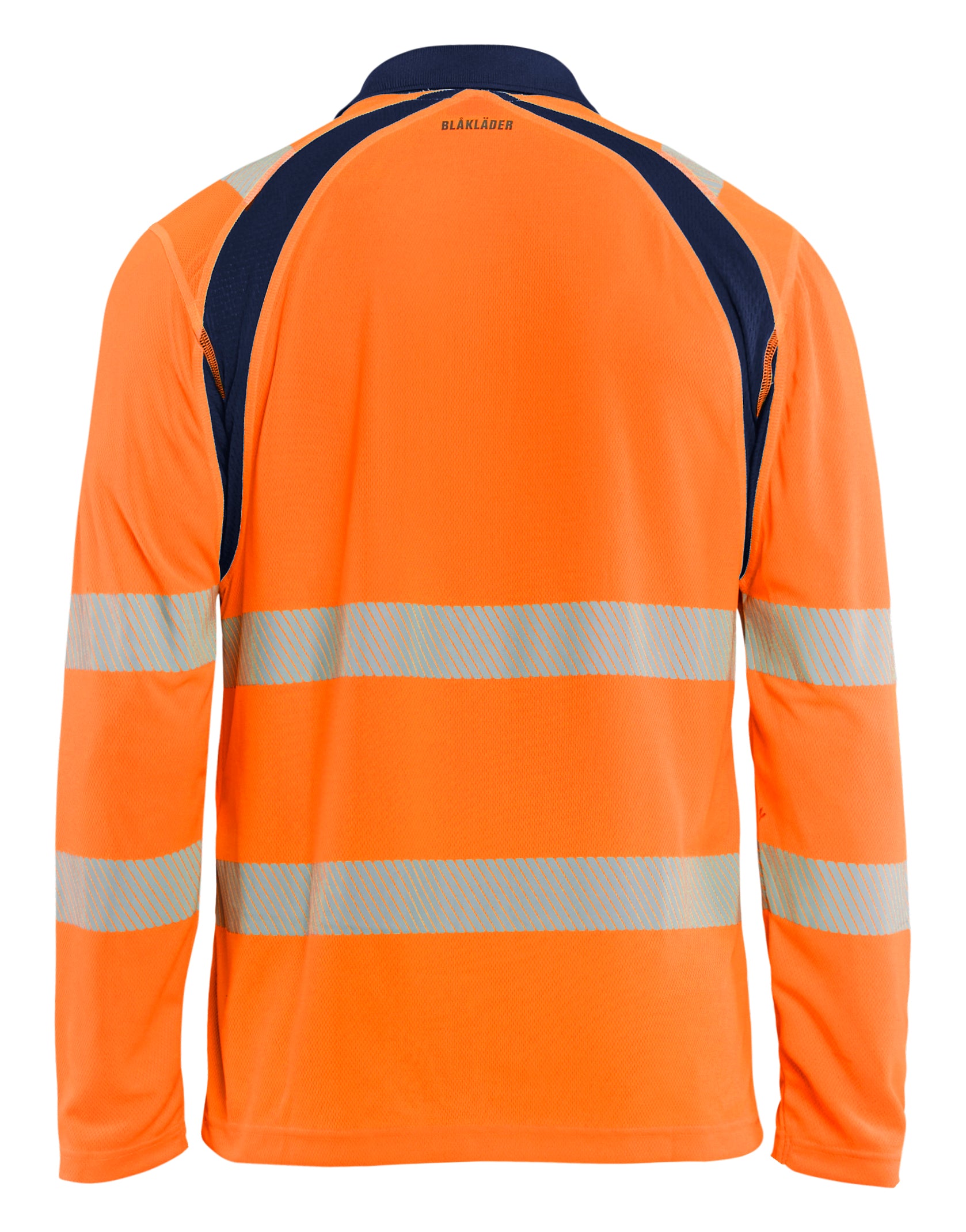 Blåkläder 3598 High Vis UV Polo Lang Ærme produktbillede med tryk