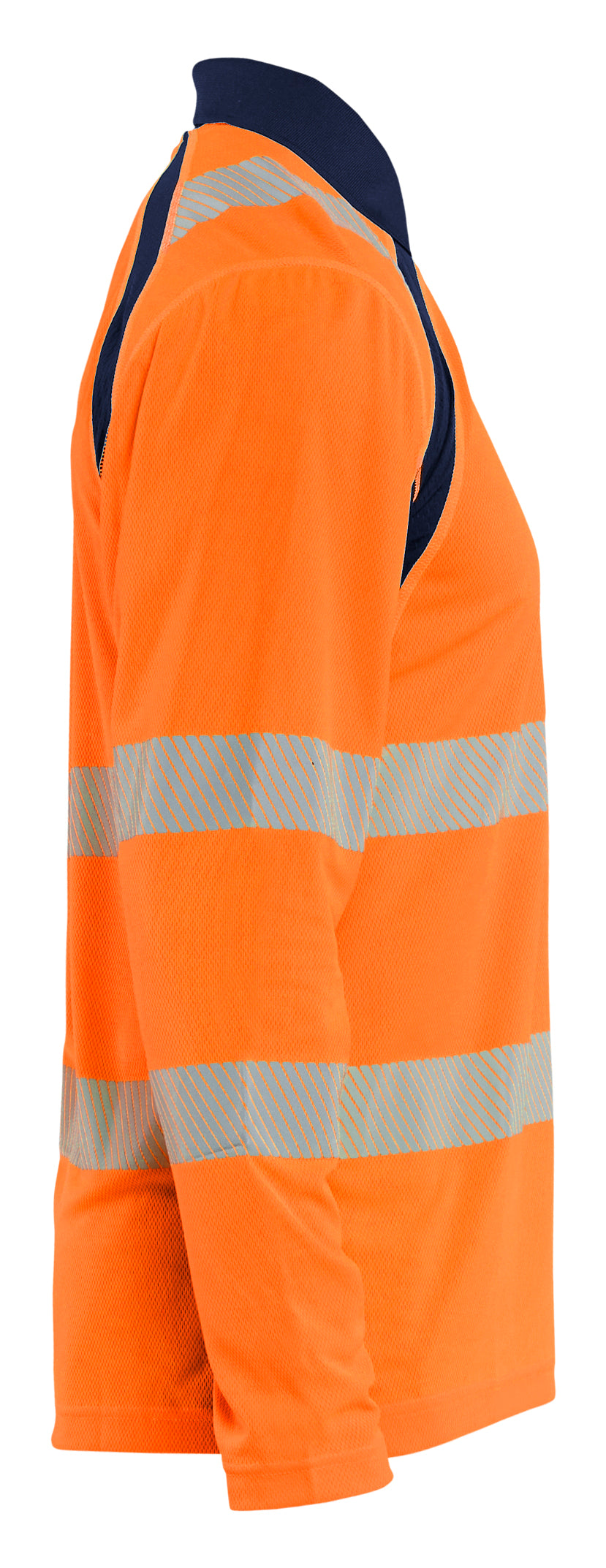 Blåkläder 3598 High Vis UV Polo Lang Ærme detalje med firmalogo