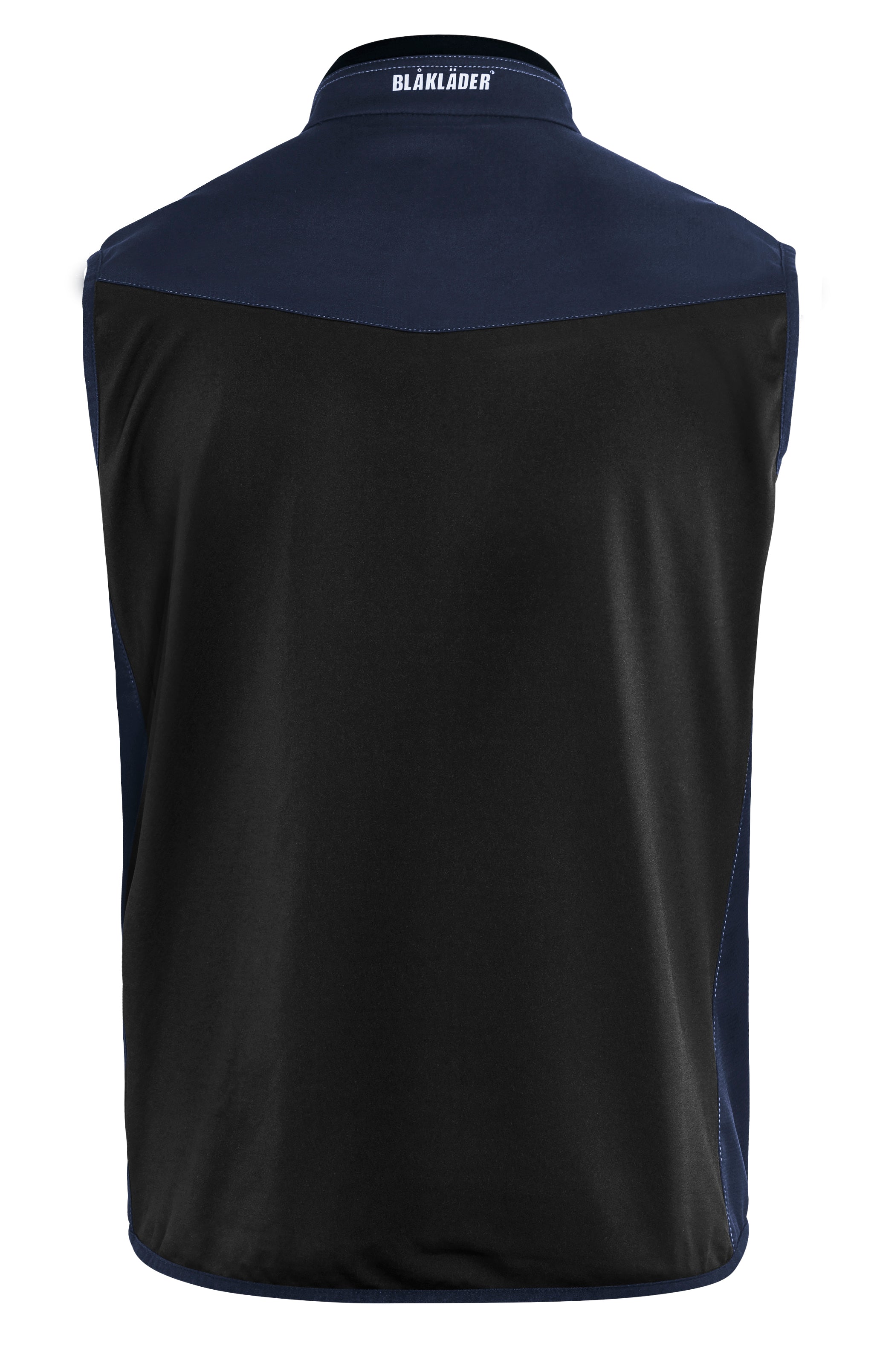 Blåkläder 3850 Softshell Vest detalje til broderi