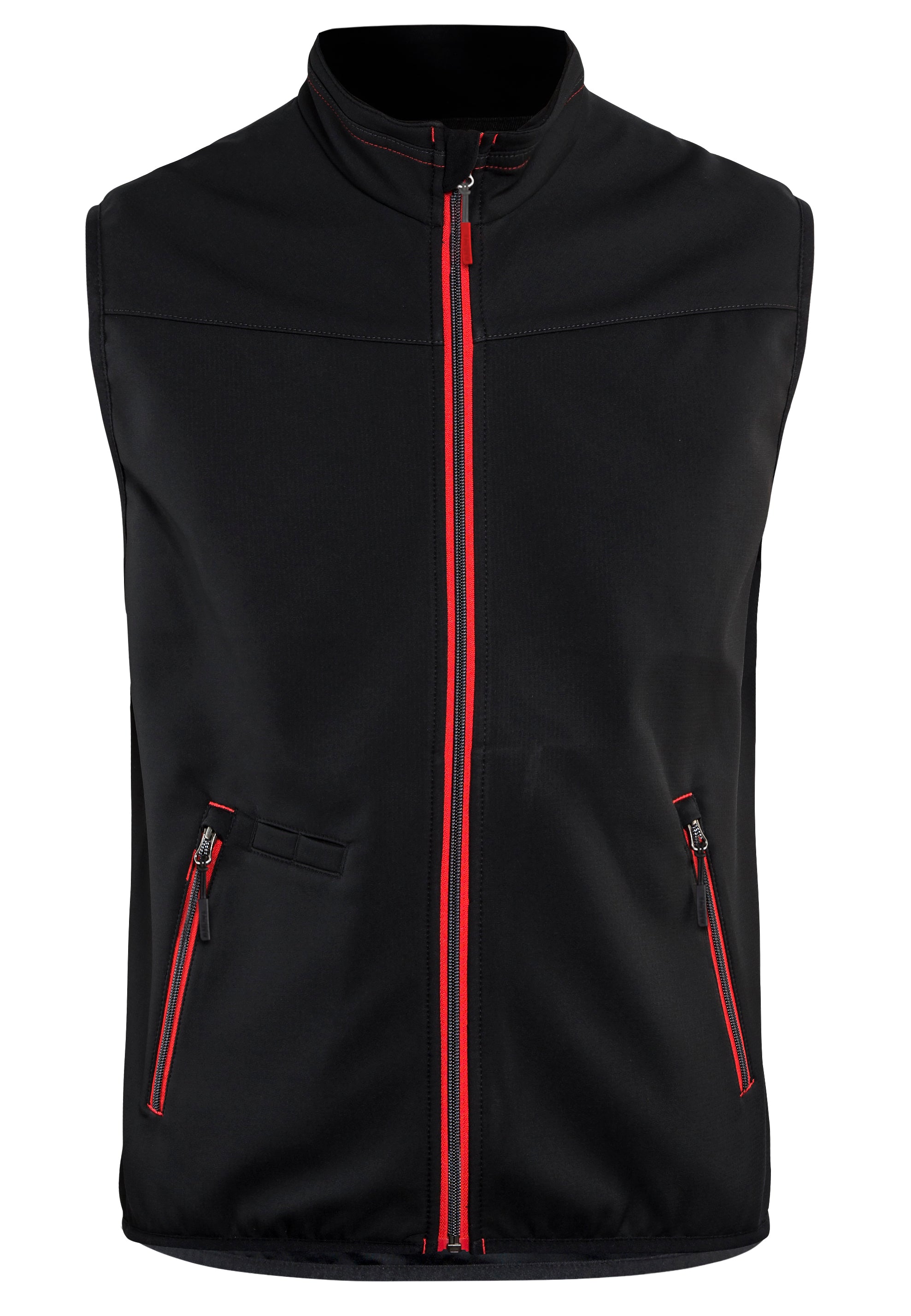 Blåkläder 3850 Softshell Vest detalje med firmalogo