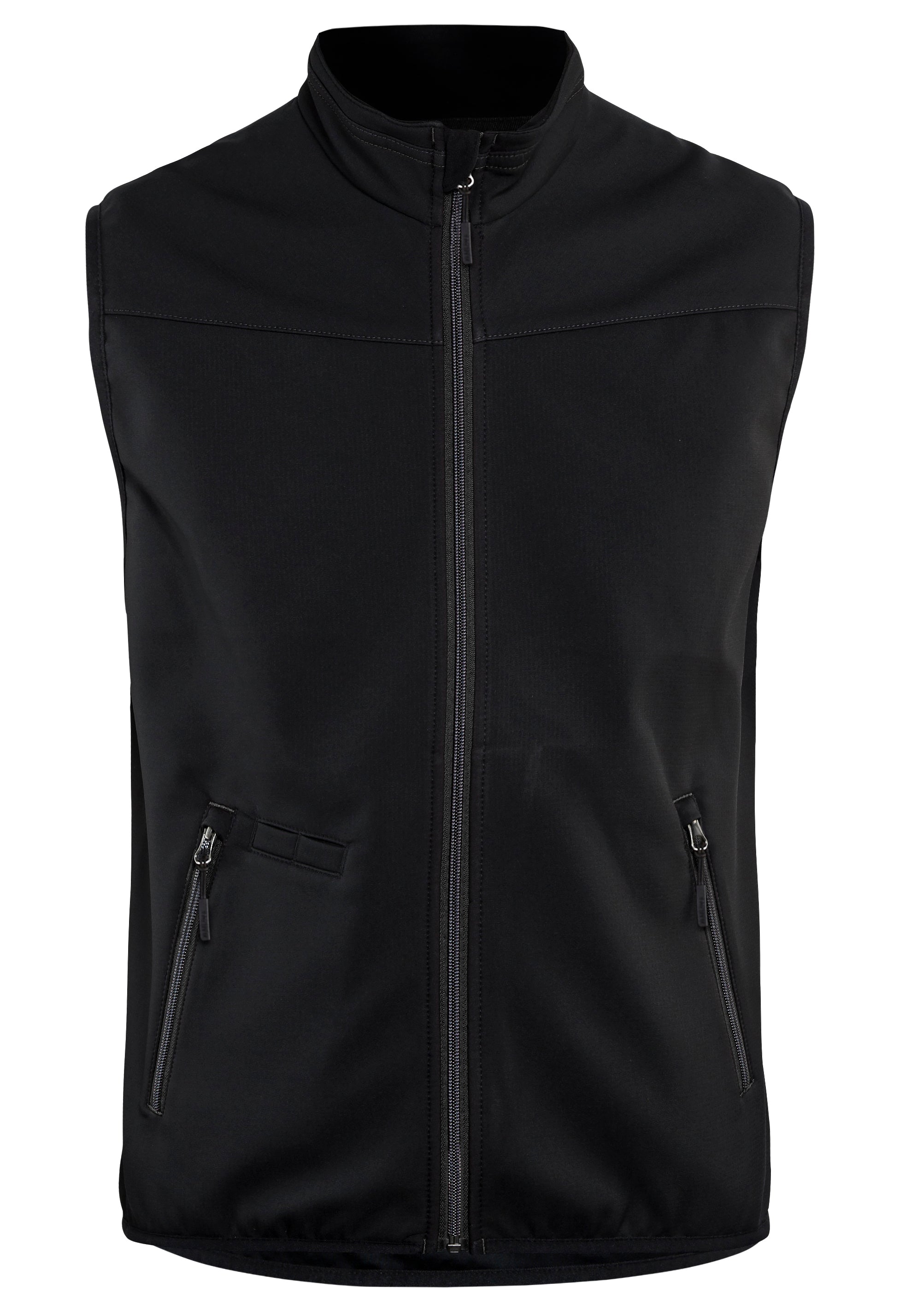 Blåkläder 3850 Softshell Vest nærbillede med tryk