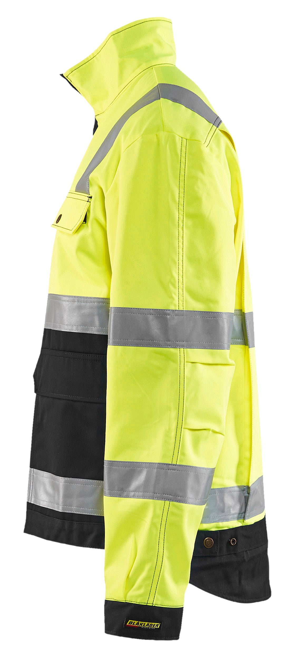 Blåkläder 4023 High Vis Arbejdsjakke produktbillede med tryk