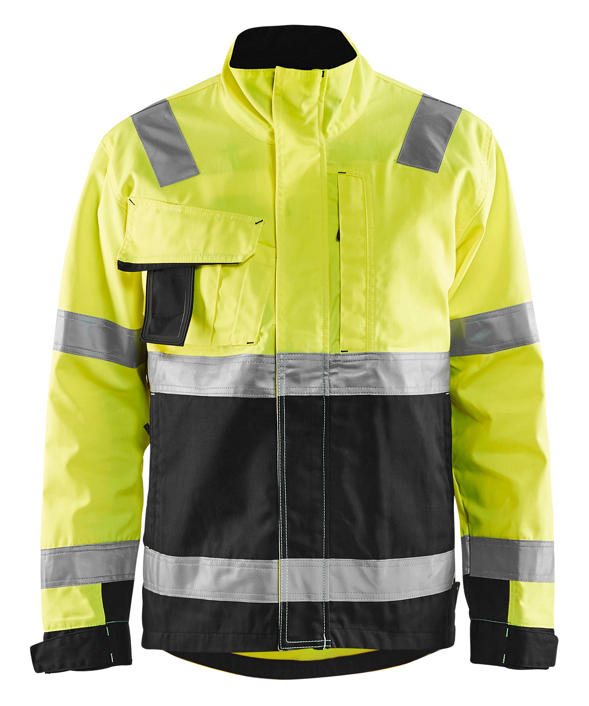 Blåkläder 4064 High Vis Arbejdsjakke materiale med firmalogo