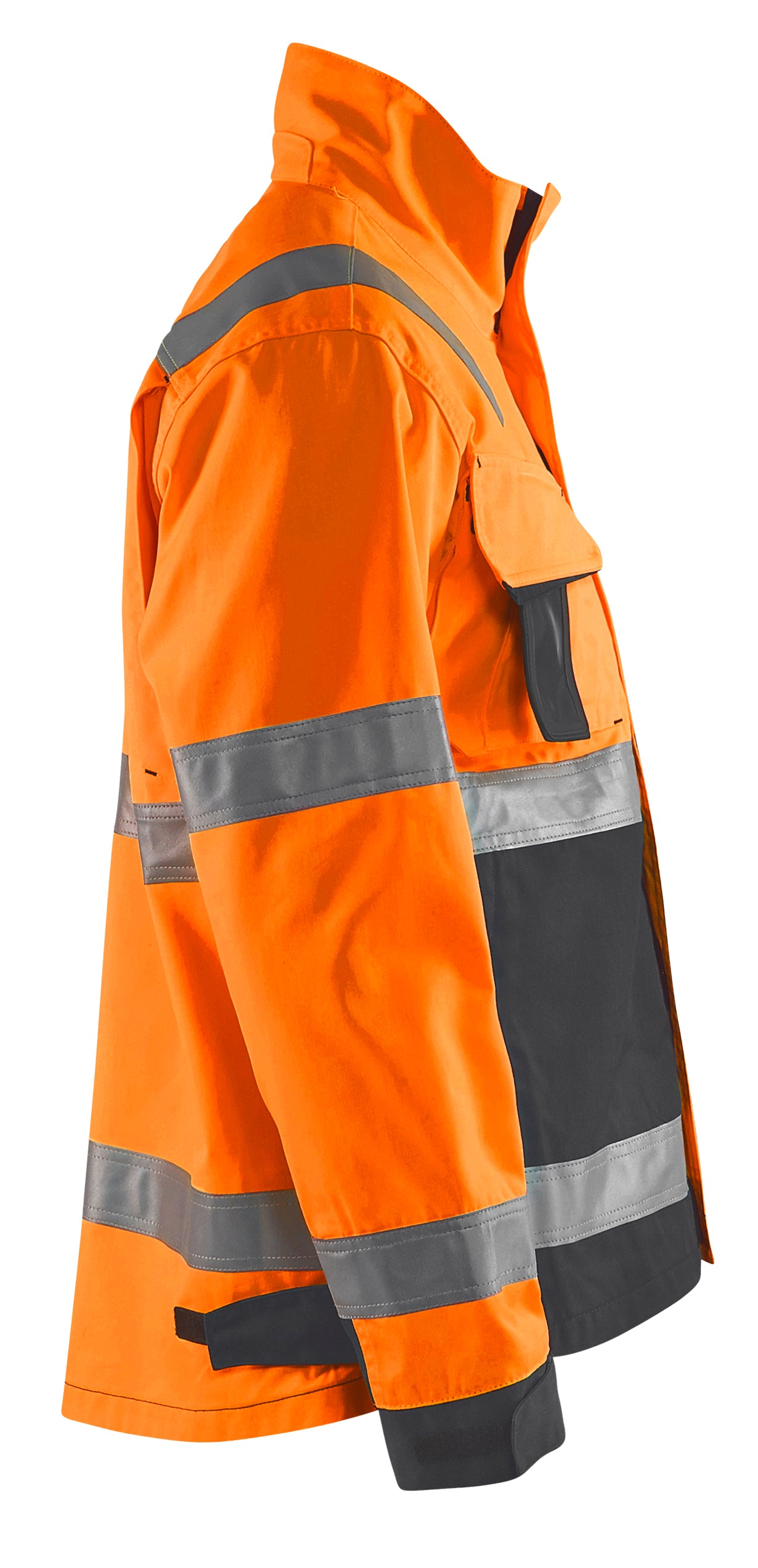 Blåkläder 4064 High Vis Arbejdsjakke nærbillede til broderi
