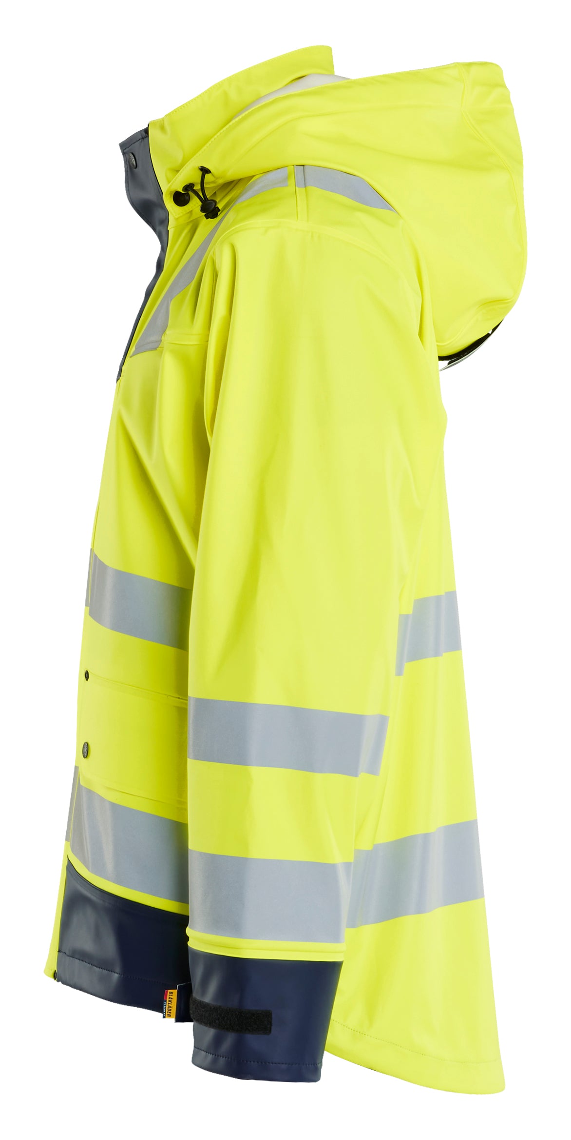 Blåkläder 4302 High Vis Regnjakke Level 2 detalje til broderi