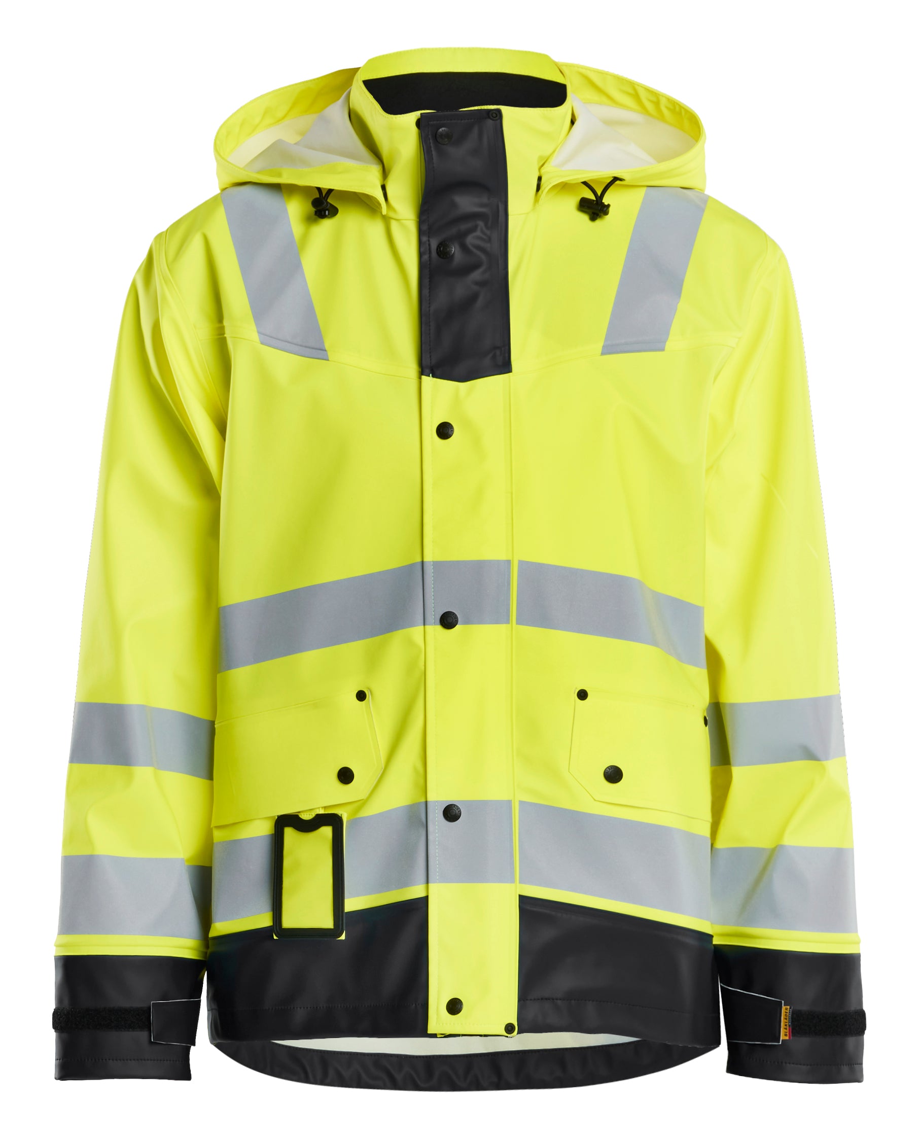 Blåkläder 4302 High Vis Regnjakke Level 2 materiale med firmalogo