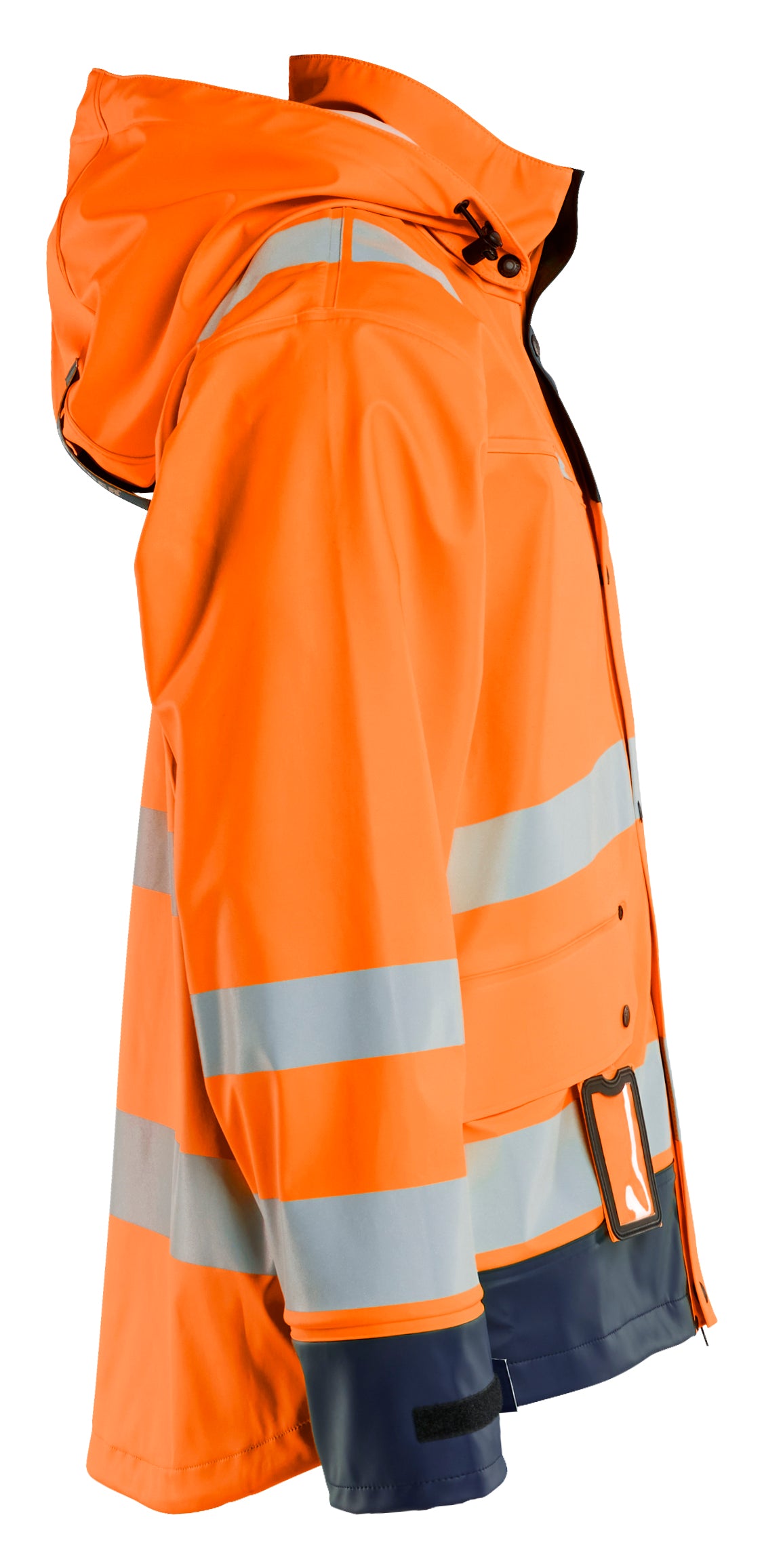 Blåkläder 4302 High Vis Regnjakke Level 2 materiale med tryk