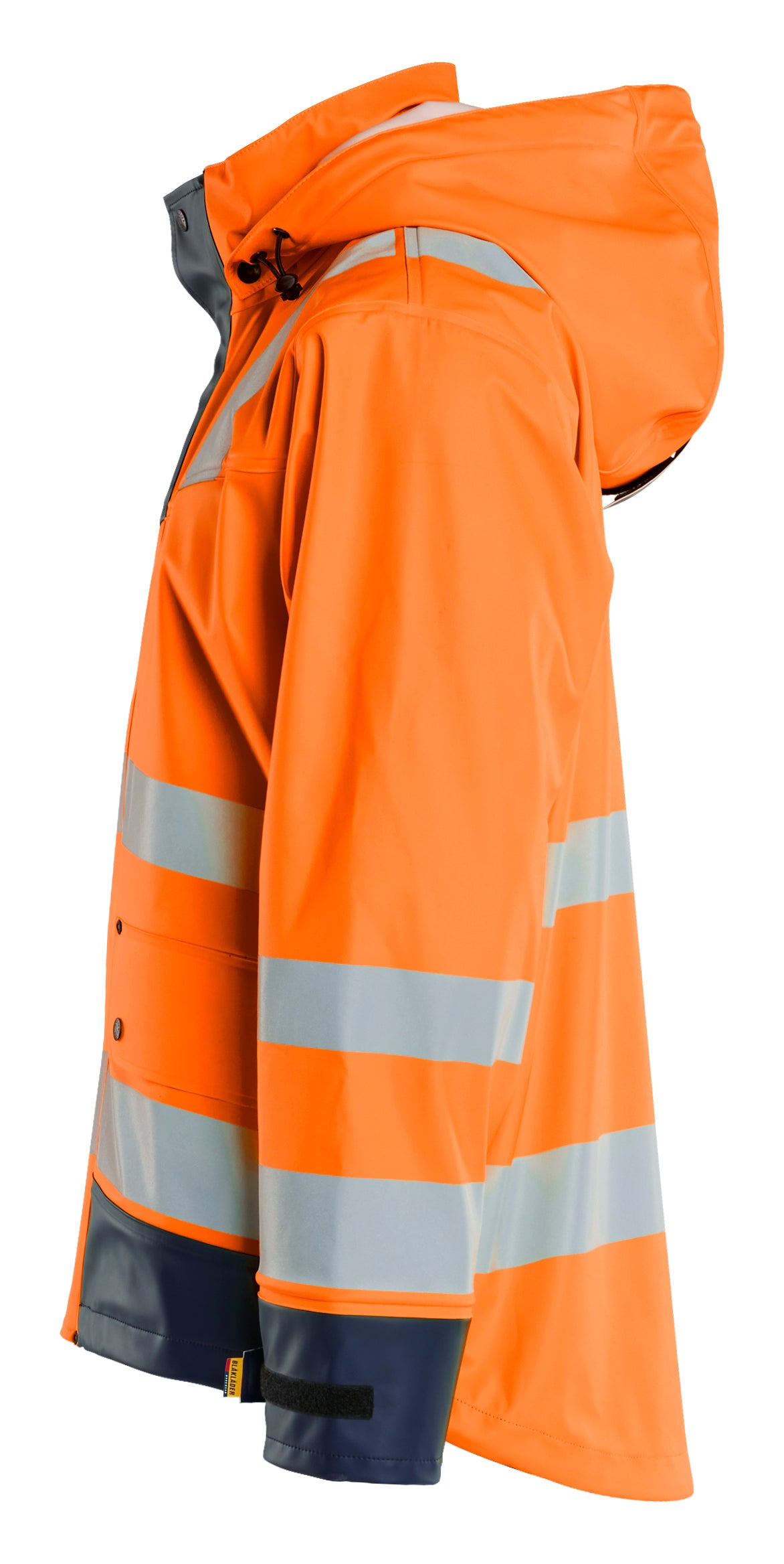 Blåkläder 4302 High Vis Regnjakke Level 2 nærbillede til broderi
