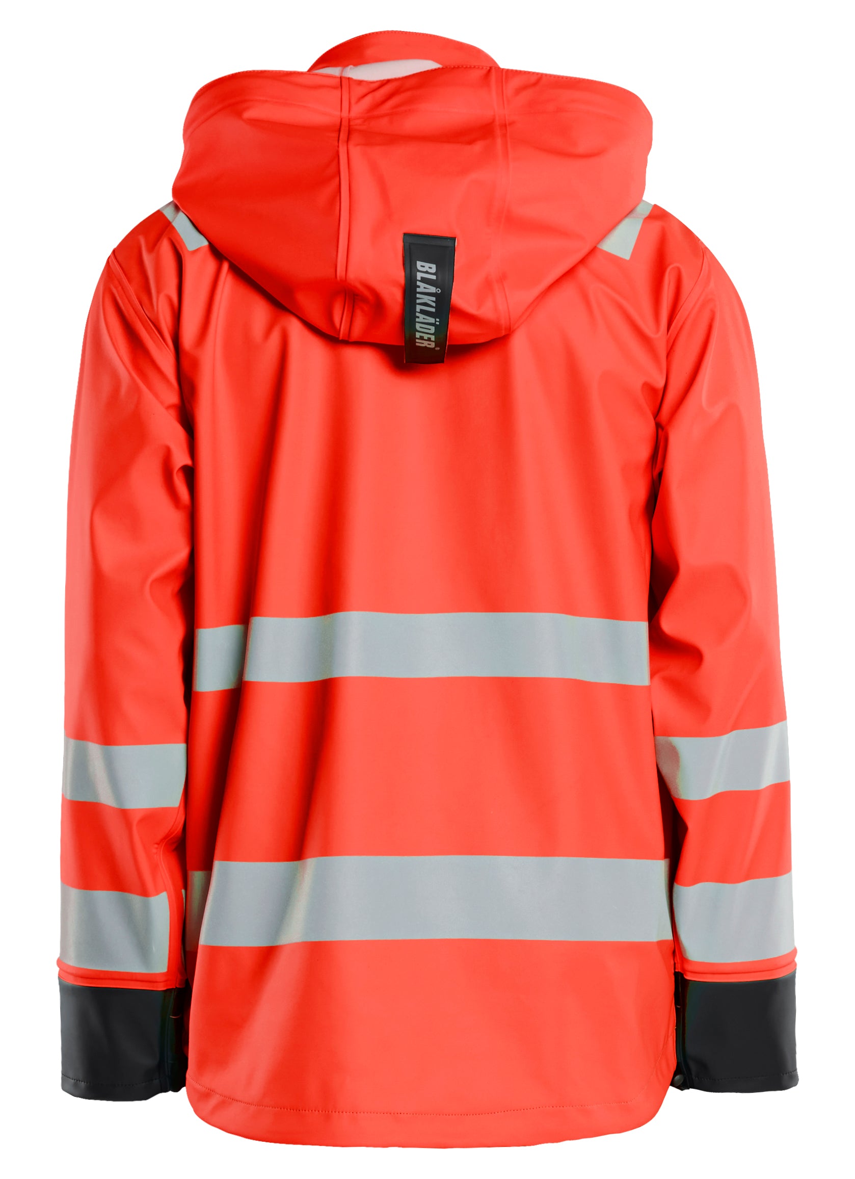 Blåkläder 4302 High Vis Regnjakke Level 2 produktfoto med logo