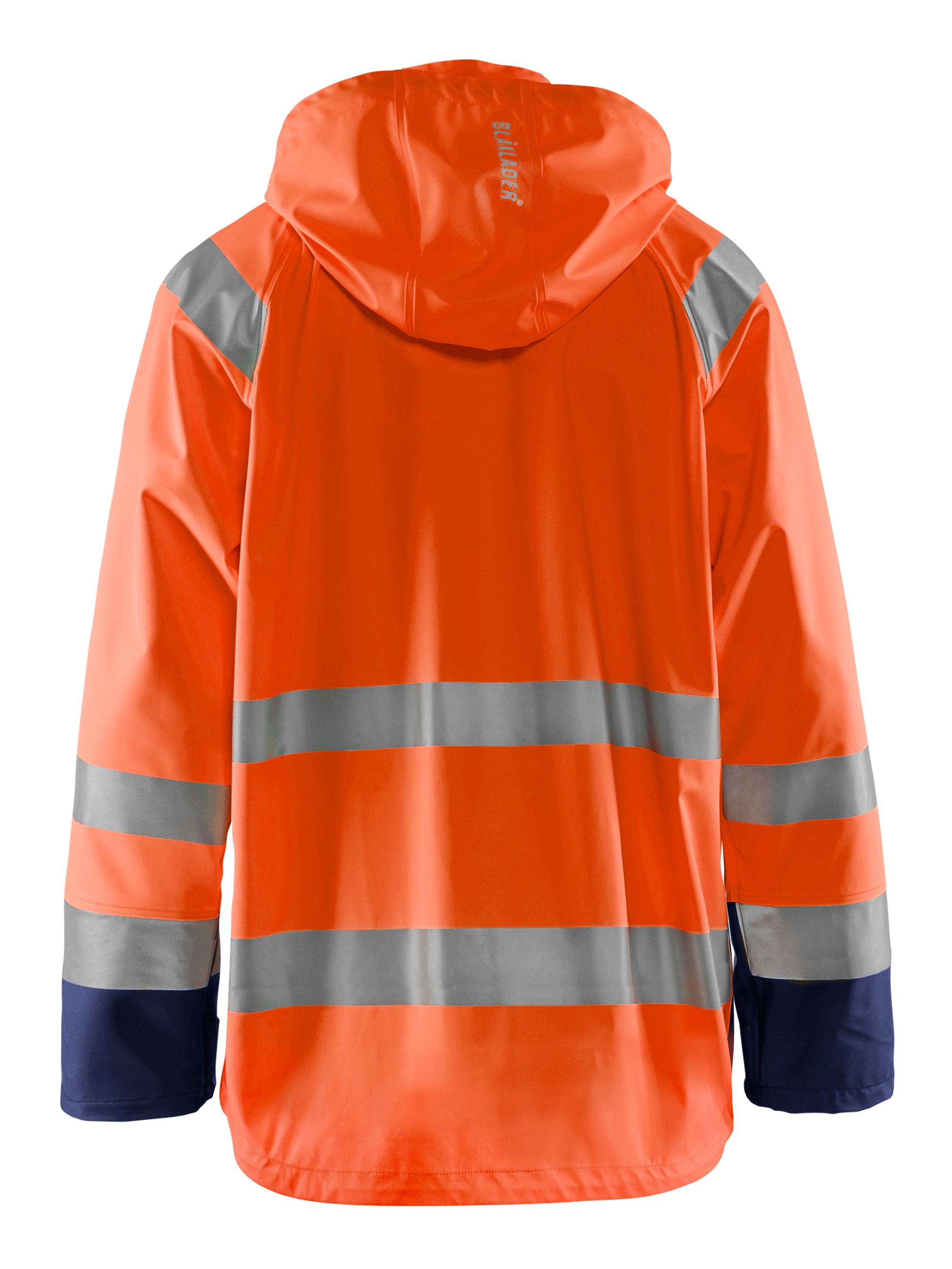 Blåkläder 4323 High Vis Regnjakke Level 1 materiale med logo
