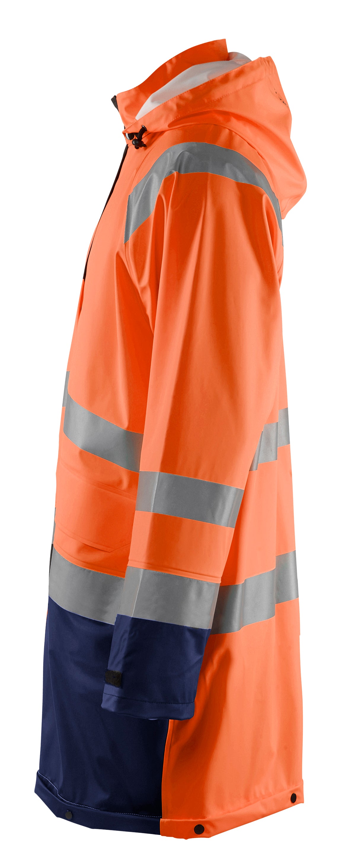 Blåkläder 4324 High Vis Regnjakke Level 1 materiale med tryk