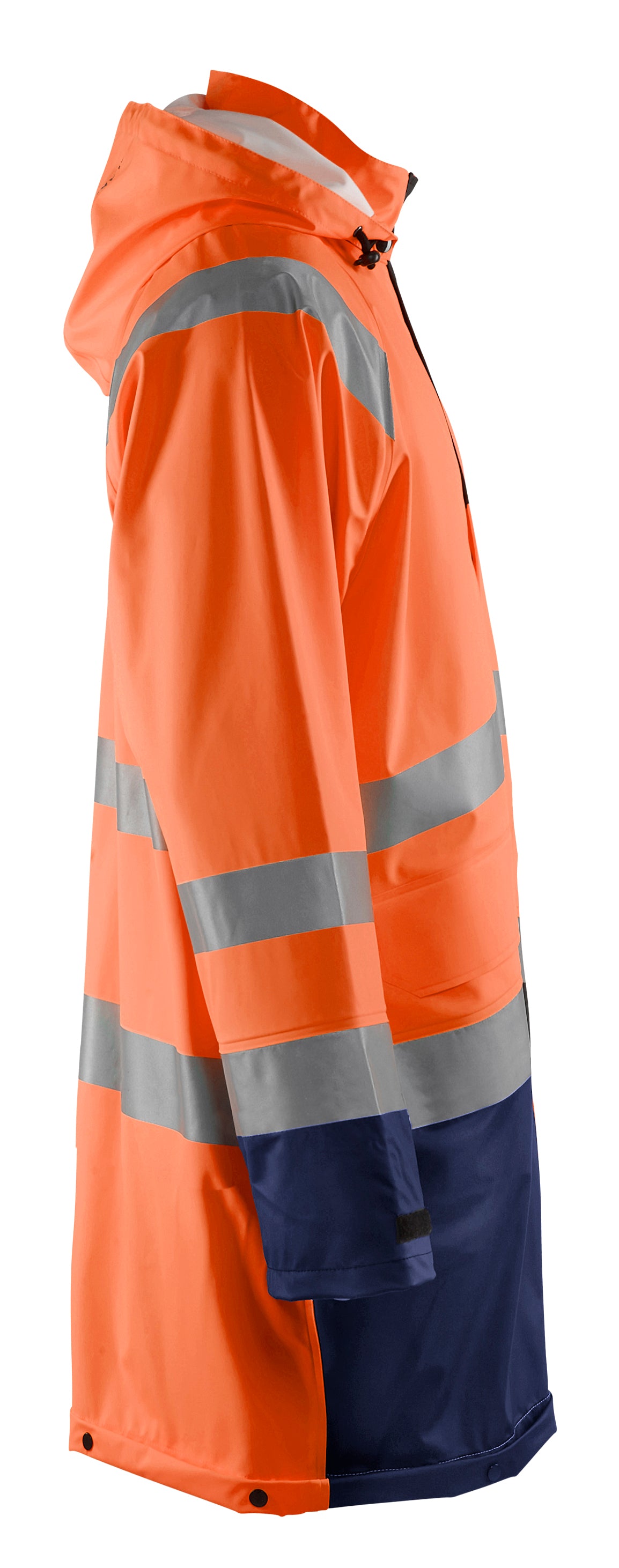 Blåkläder 4324 High Vis Regnjakke Level 1 nærbillede til broderi