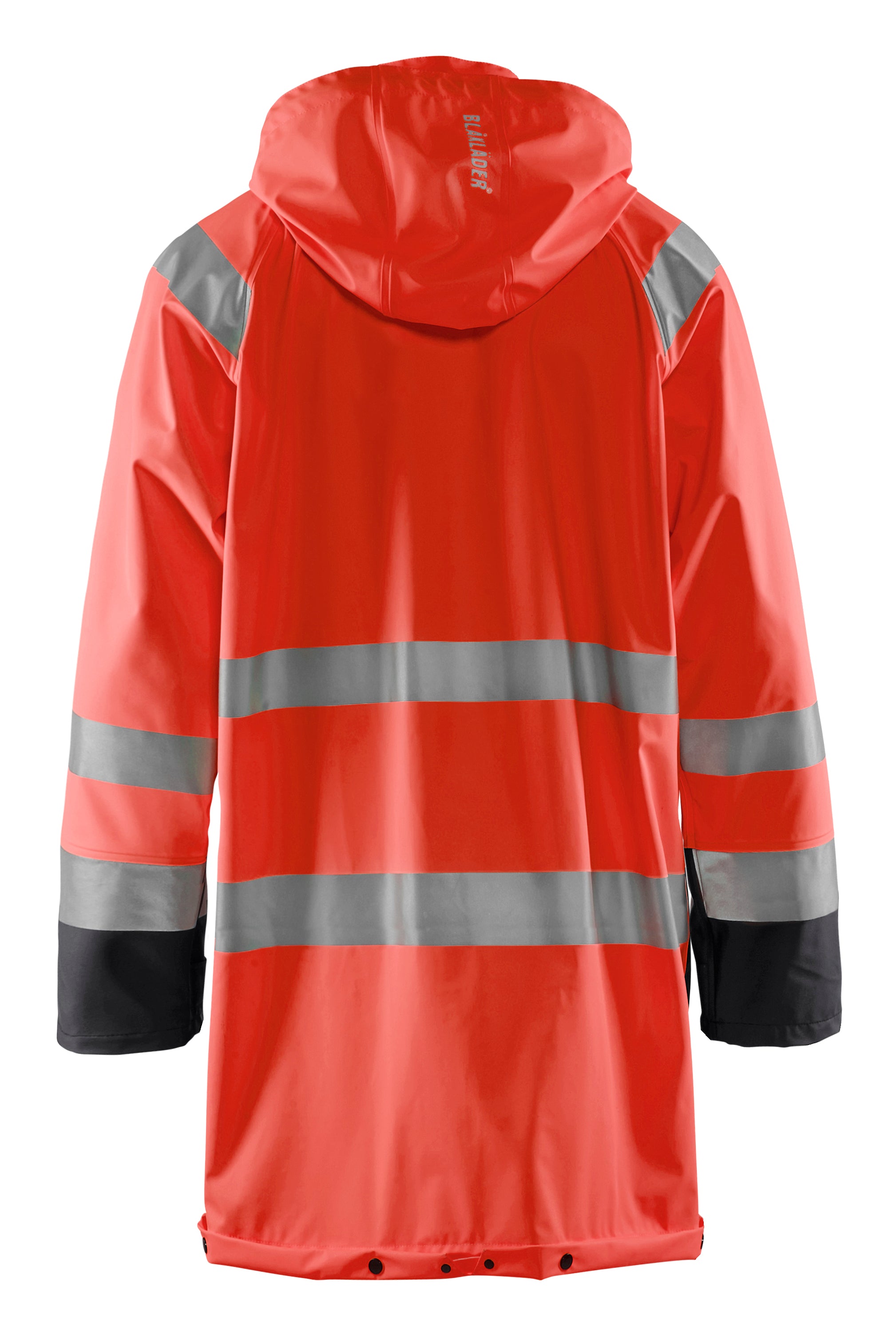Blåkläder 4324 High Vis Regnjakke Level 1 produktfoto med logo