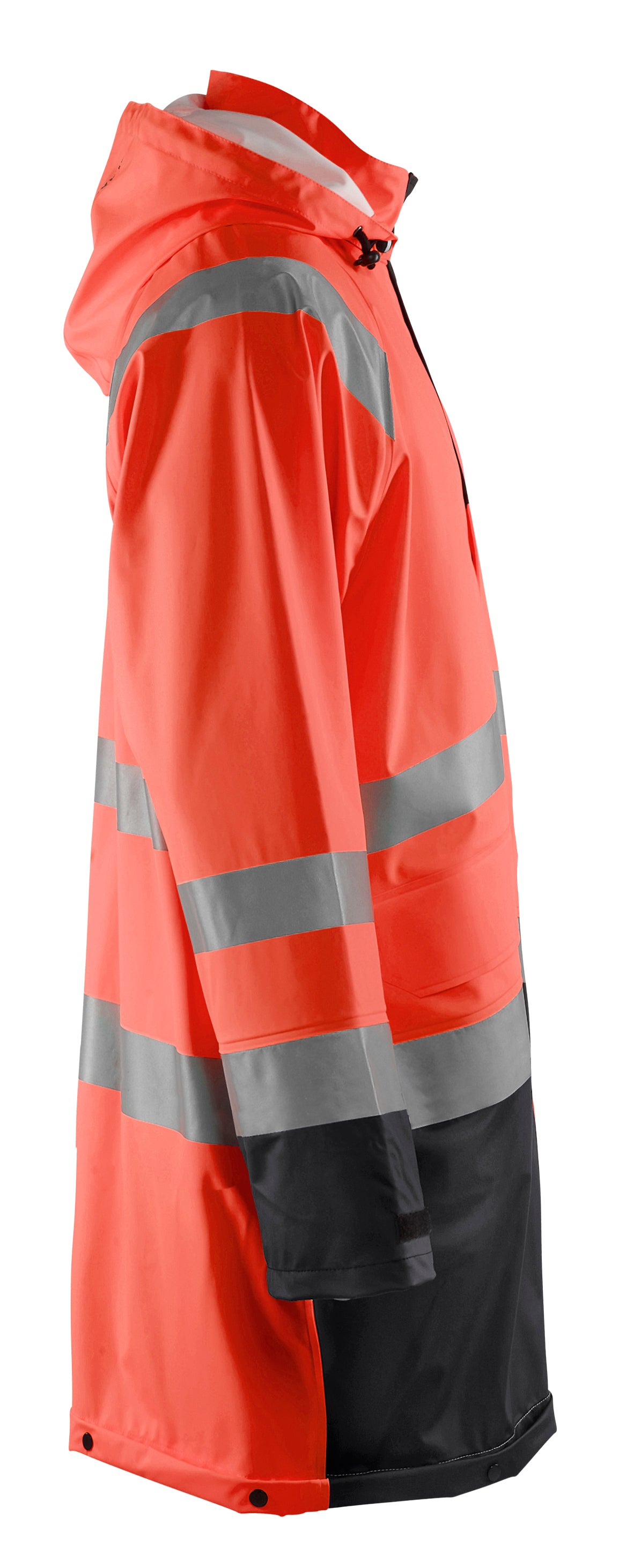 Blåkläder 4324 High Vis Regnjakke Level 1 materiale til broderi