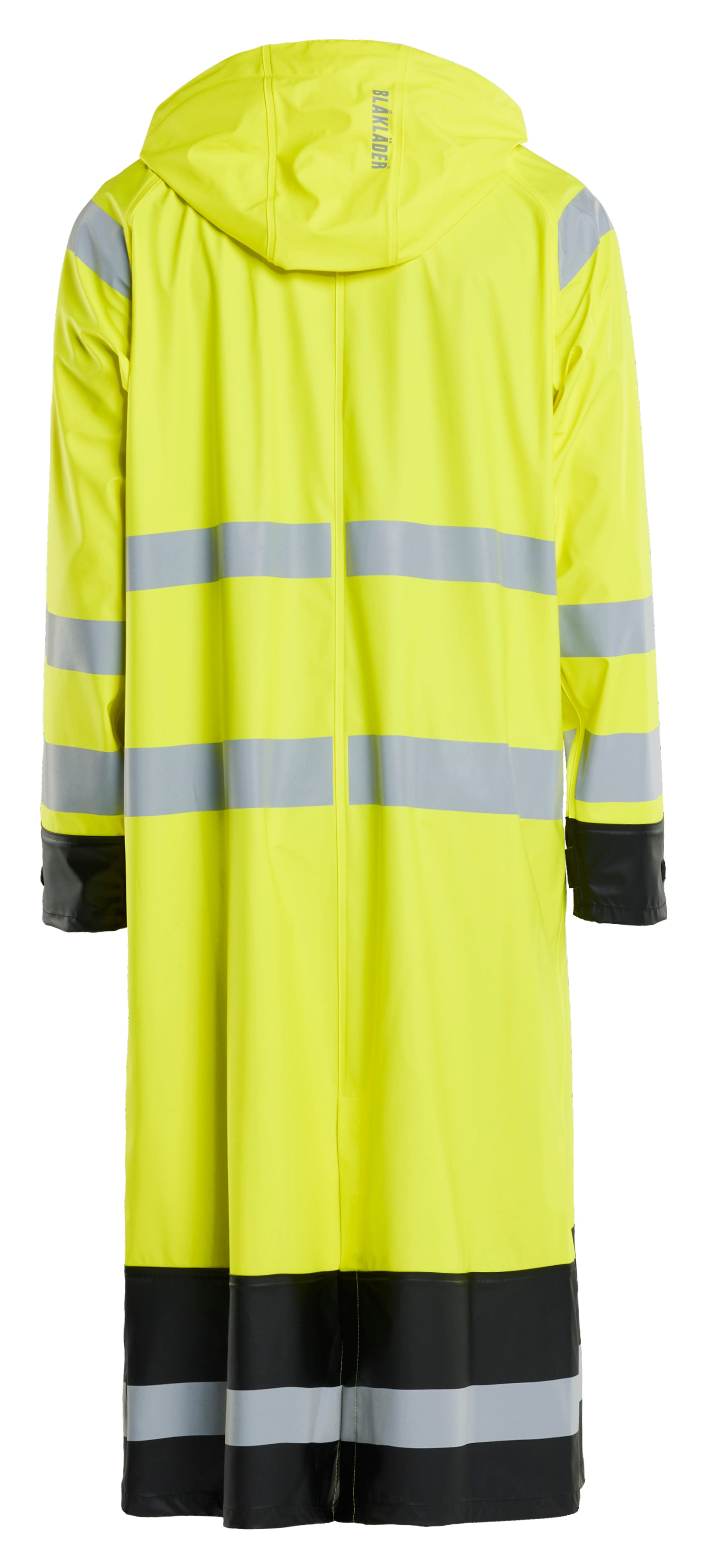 Blåkläder 4325 High Vis Regnjakke Level 1 nærbillede med logo