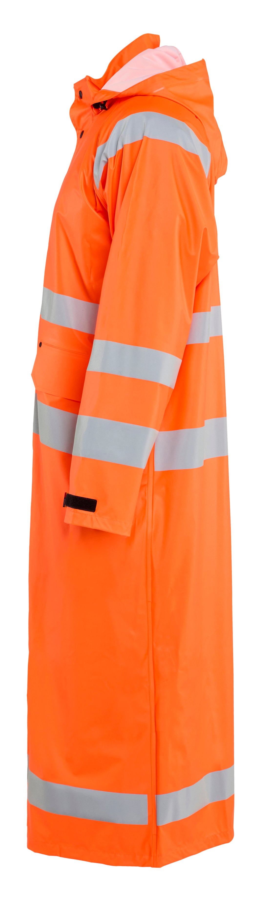 Blåkläder 4325 High Vis Regnjakke Level 1 nærbillede med tryk