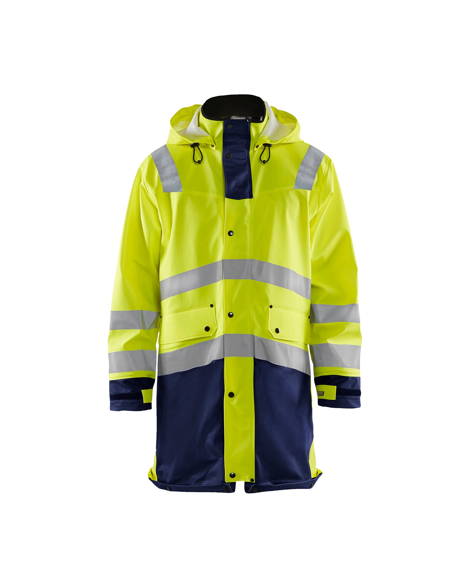 Blåkläder 4326 High Vis regnjakke Level 3, High Vis Gul/Marineblå