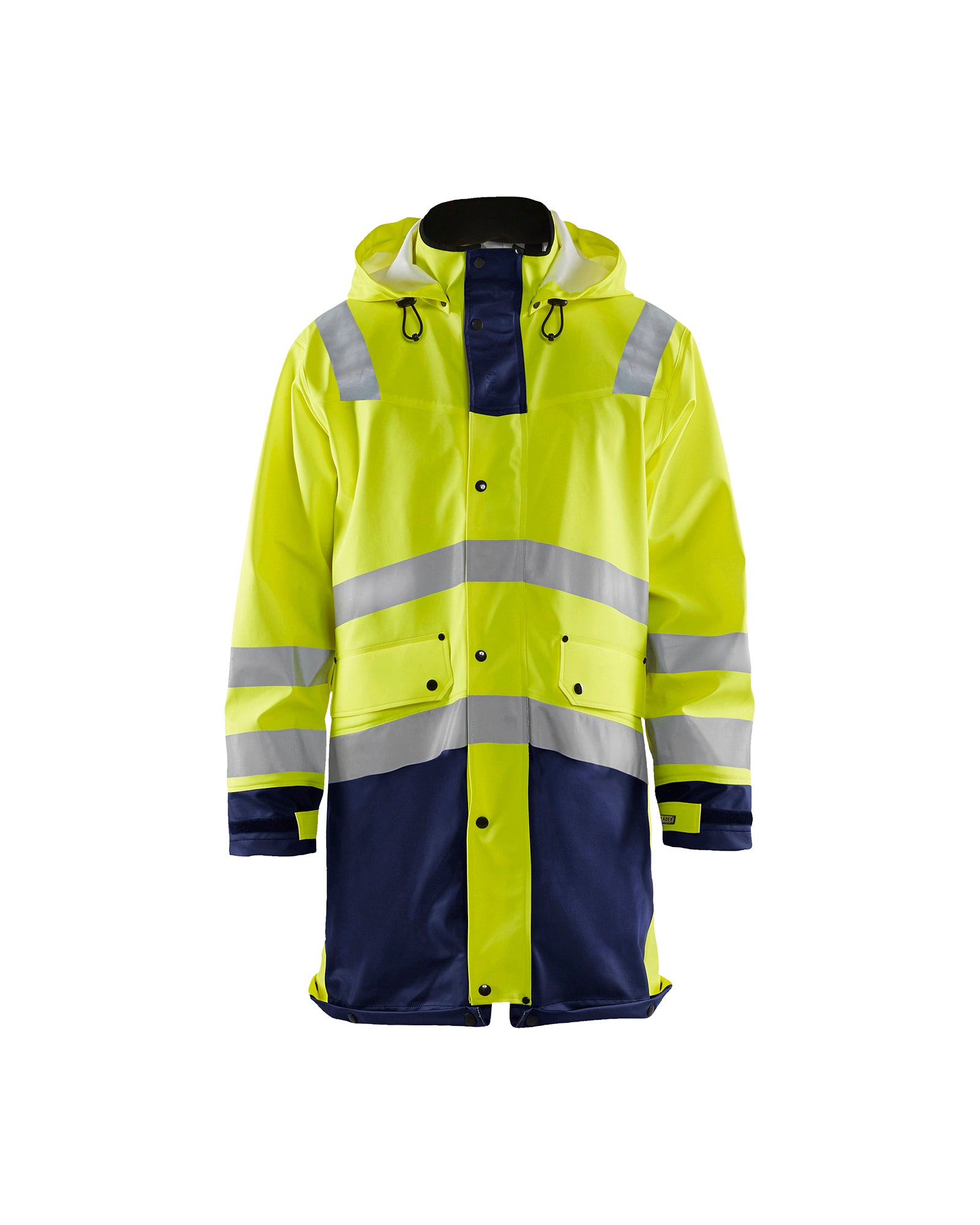 Blåkläder 4326 High Vis regnjakke Level 3, High Vis Gul/Marineblå