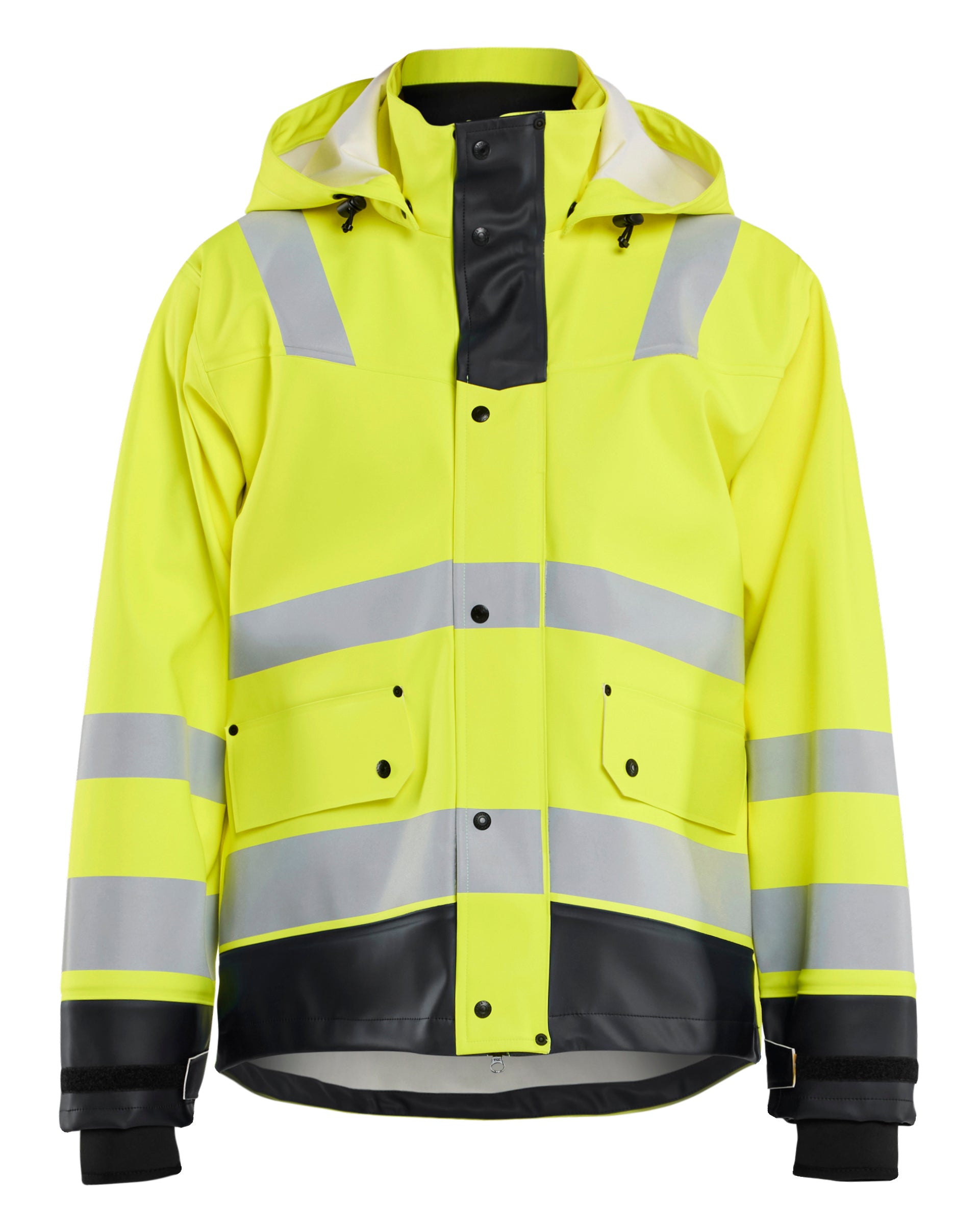 Blåkläder 4327 High Vis Regnjakke Level 3 materiale med firmalogo