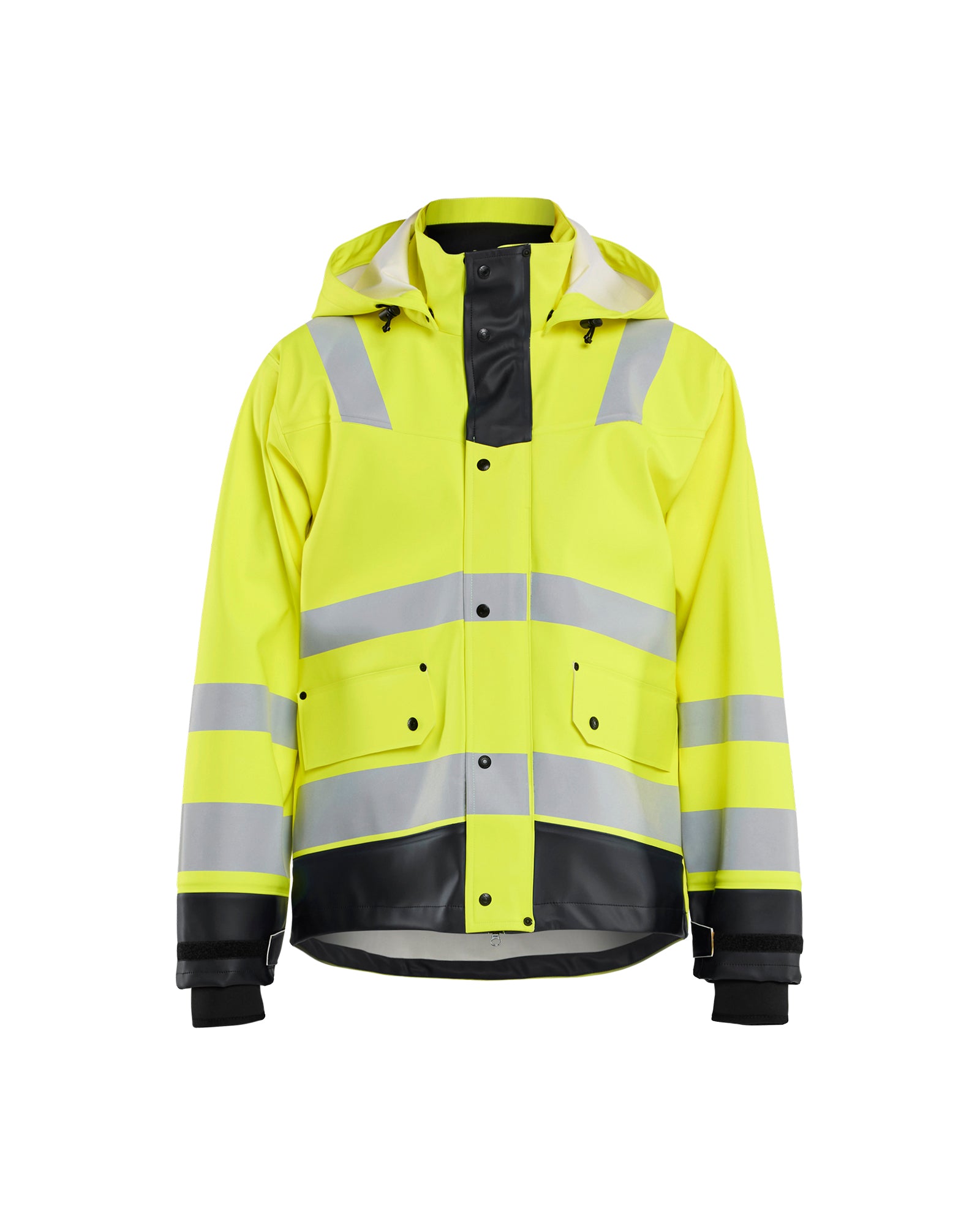 Blåkläder 4327 High Vis Regnjakke Level 3, High Vis Gul/Sort