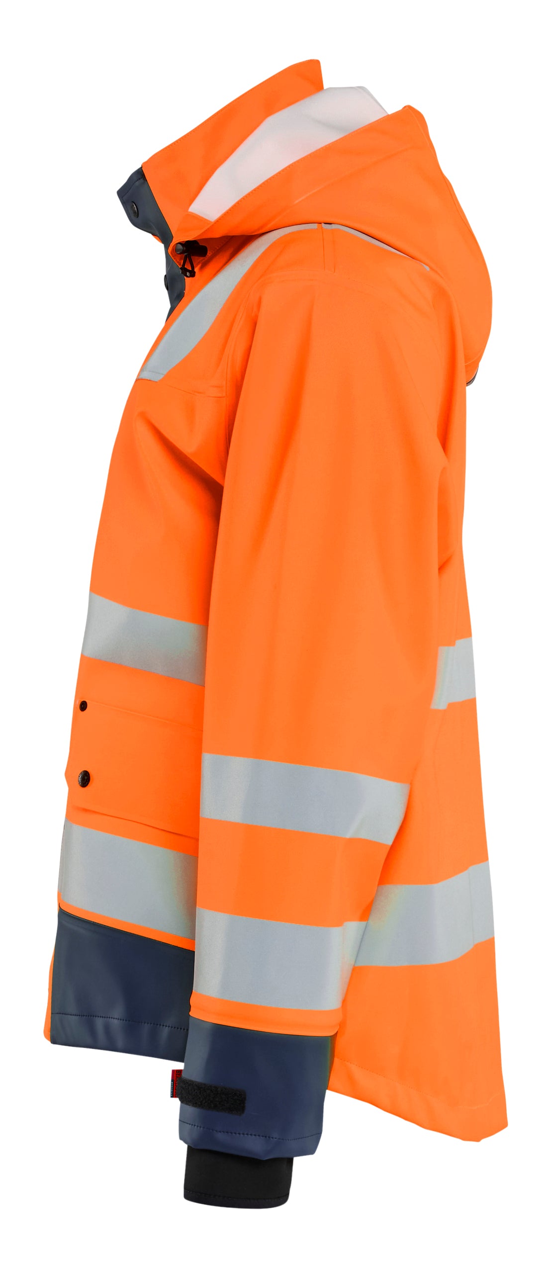 Blåkläder 4327 High Vis Regnjakke Level 3 materiale med tryk