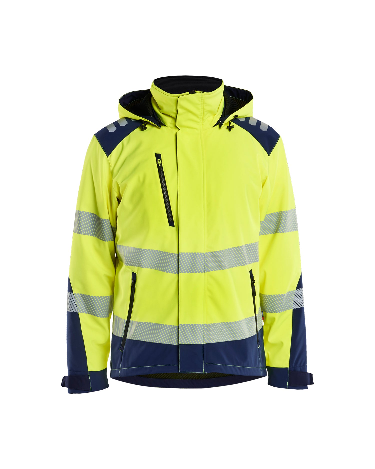 Blåkläder 4400 High Vis Letforet Vinter Softshelljakke, High Vis Gul/Marineblå