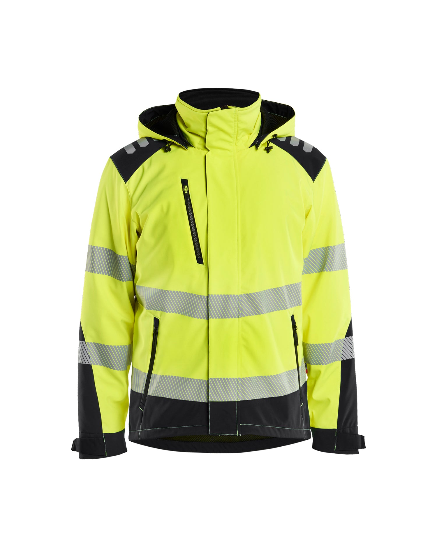Blåkläder 4400 High Vis Letforet Vinter Softshelljakke, High Vis Gul/Sort