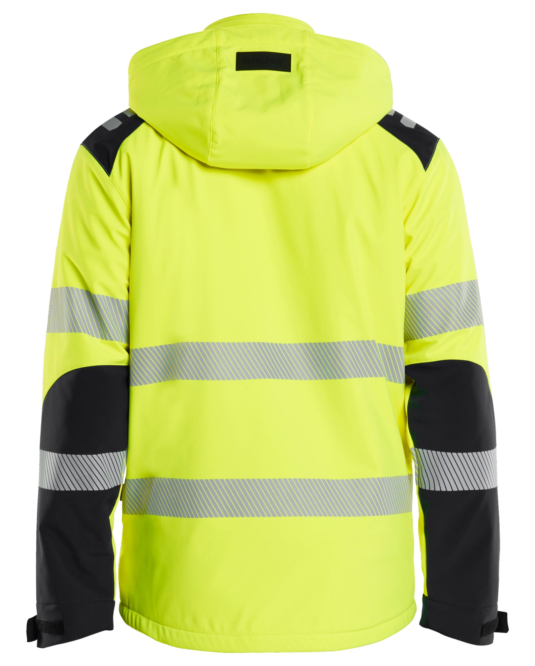 Blåkläder 4400 High Vis Letforet Vinter Softshelljakke nærbillede med logo