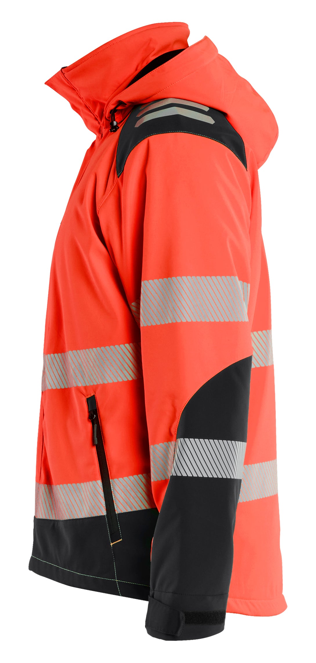 Blåkläder 4400 High Vis Letforet Vinter Softshelljakke materiale med tryk