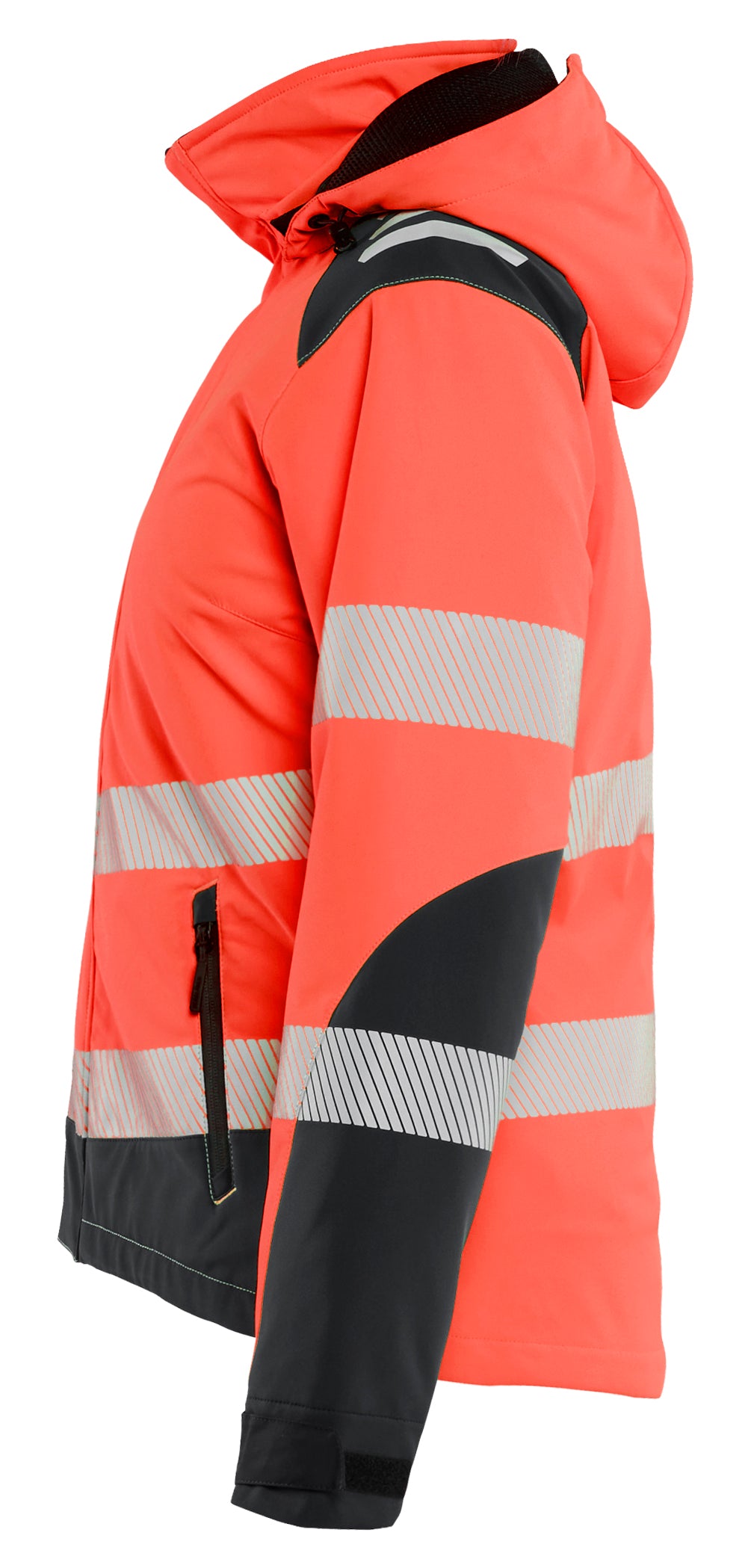 Blåkläder 4401 Dame High Vis Letforet Vinter Softshelljakke materiale med tryk