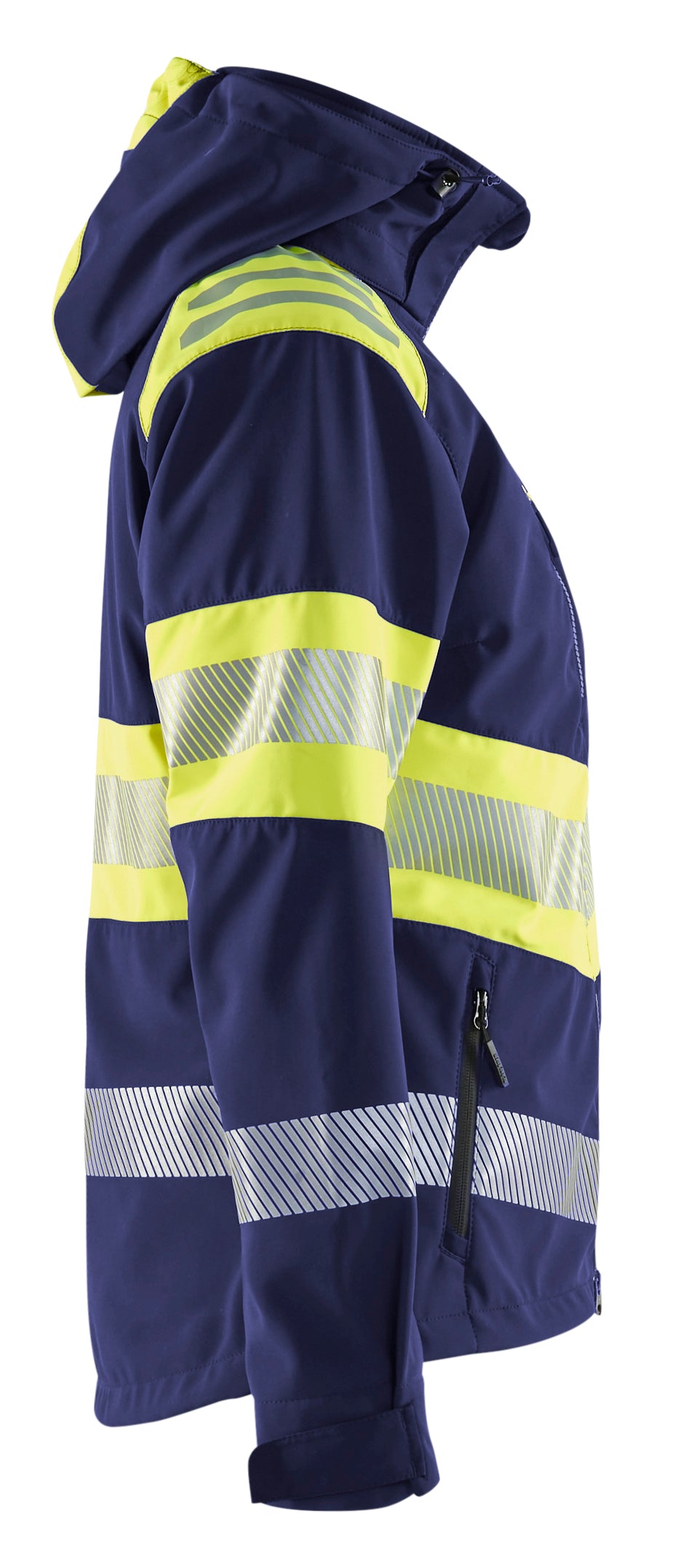 Blåkläder 4404 Dame High Vis Softshell Jakke detalje til broderi