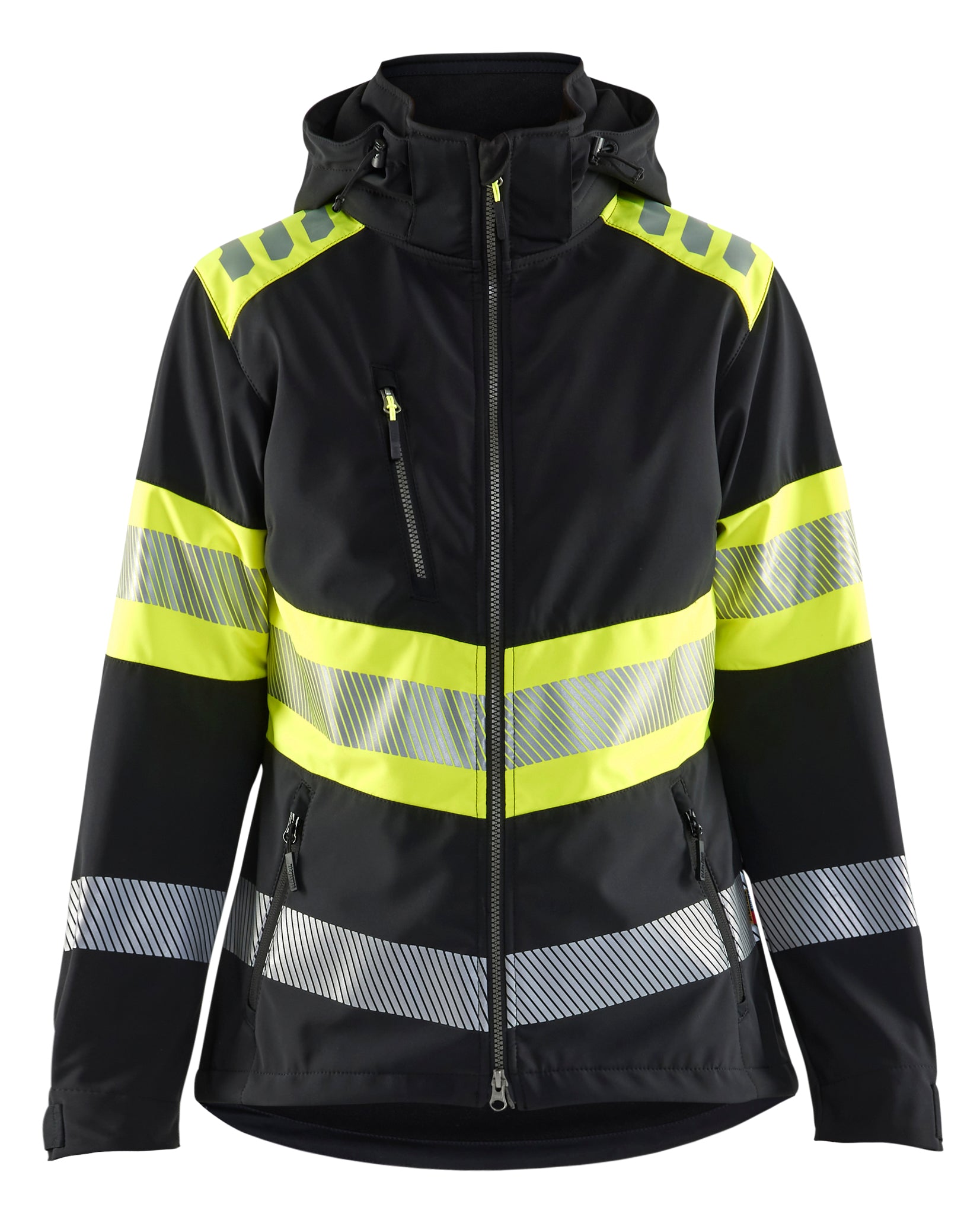 Blåkläder 4404 Dame High Vis Softshell Jakke materiale med firmalogo
