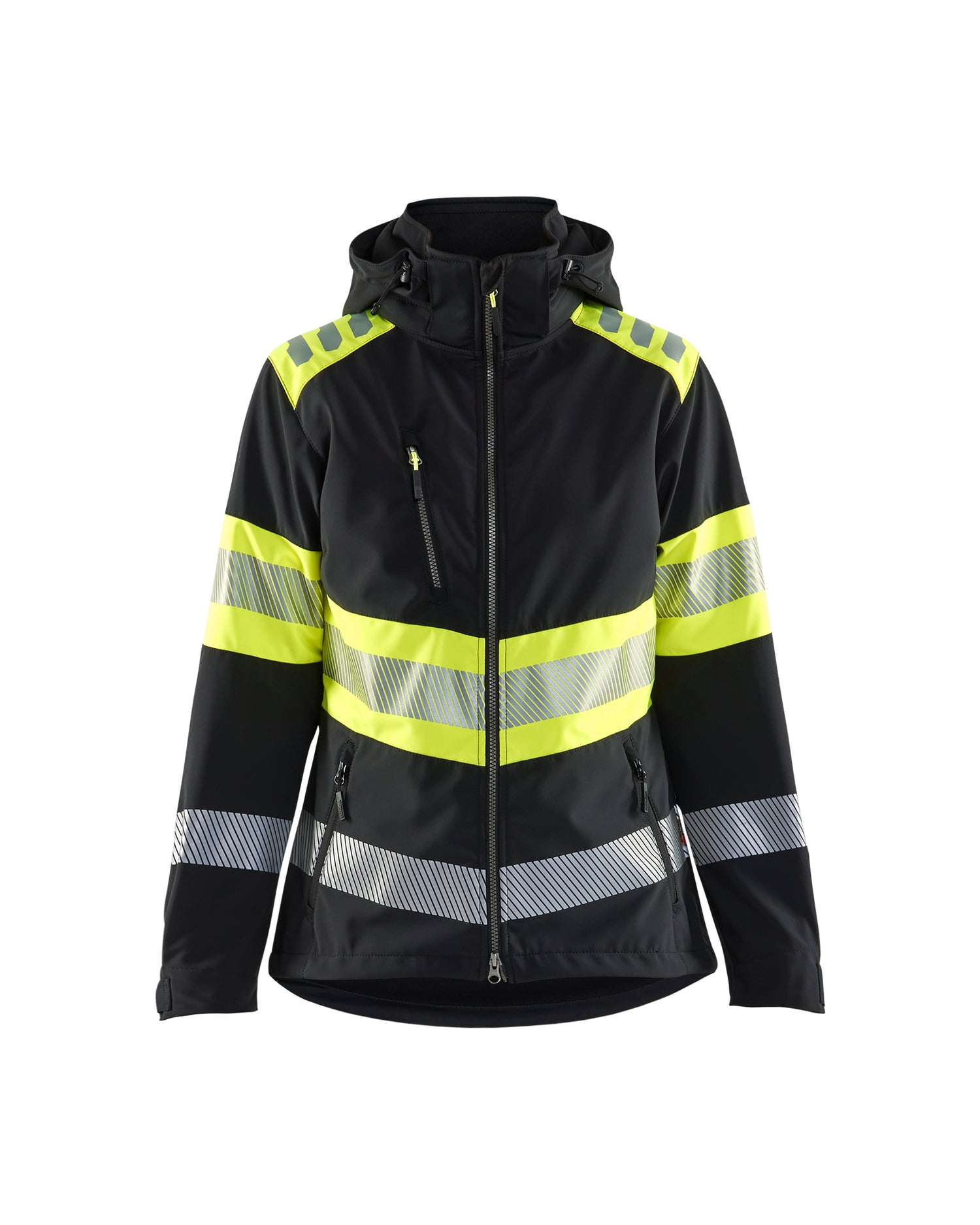 Blåkläder 4404 Dame High Vis Softshell Jakke, Sort/High Vis Gul