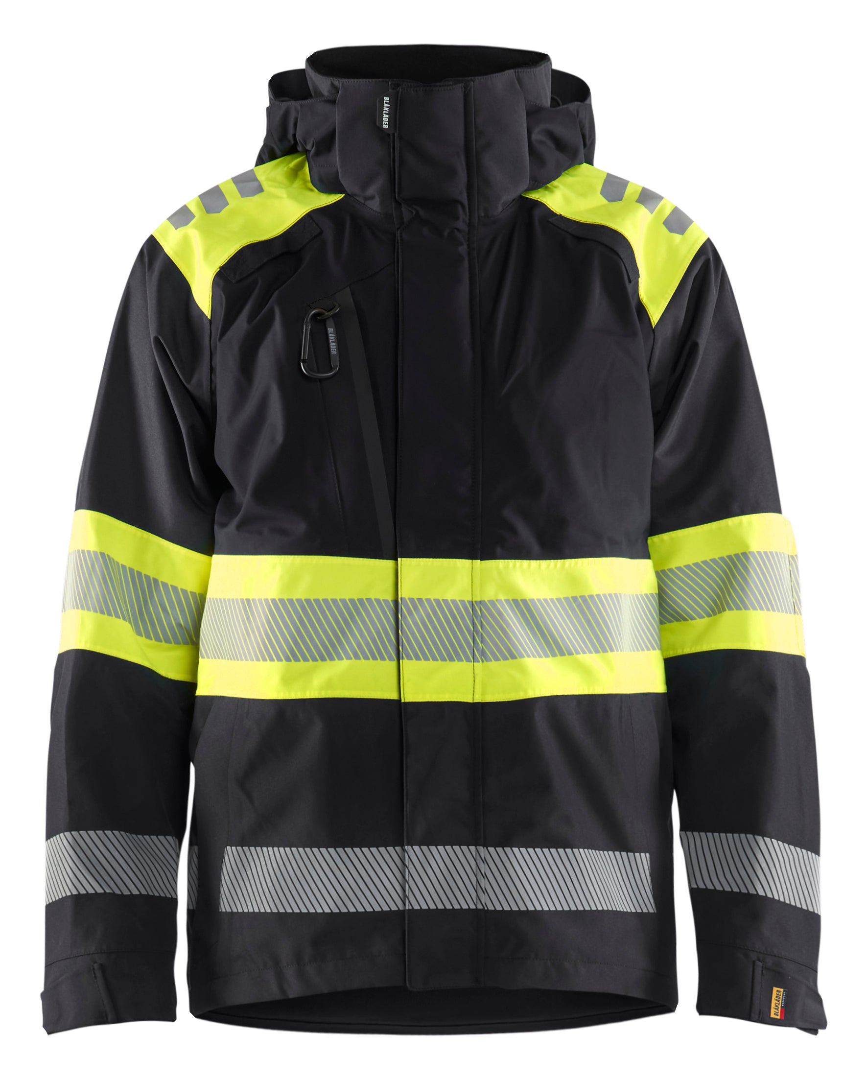 Blåkläder 4420 High Vis Skaljakke detalje med firmalogo