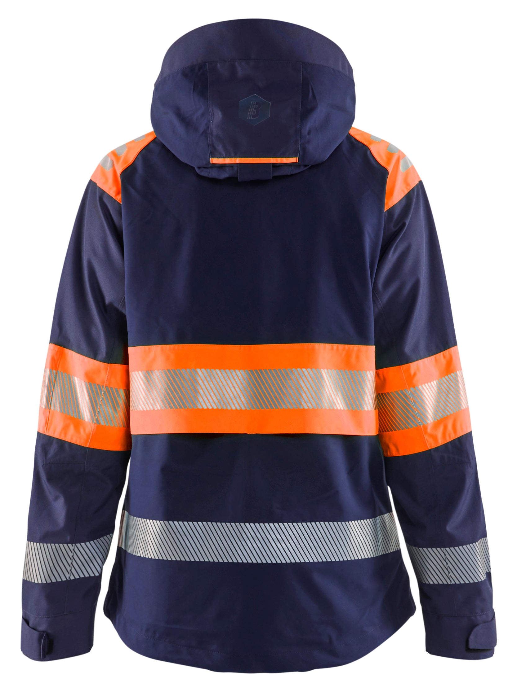 Blåkläder 4430 Dame High Vis Skaljakke nærbillede med logo