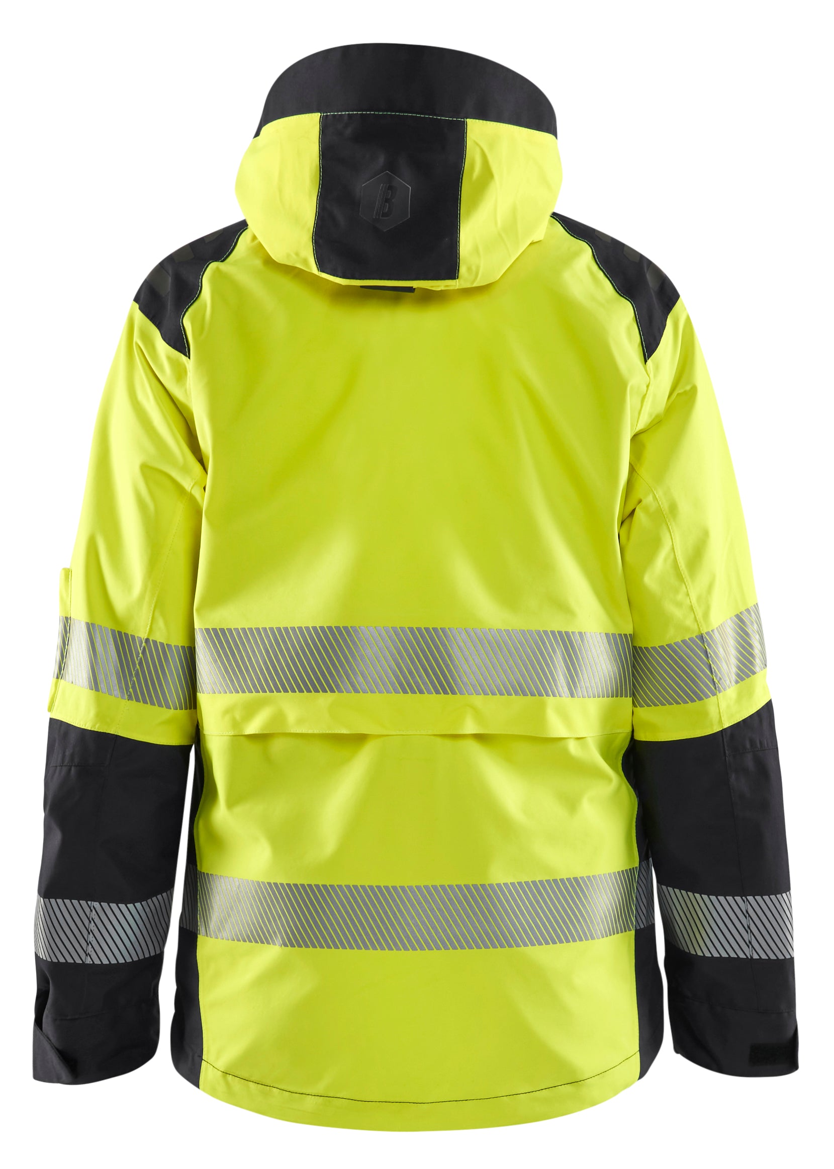 Blåkläder 4436 Dame High Vis Skaljakke nærbillede med logo