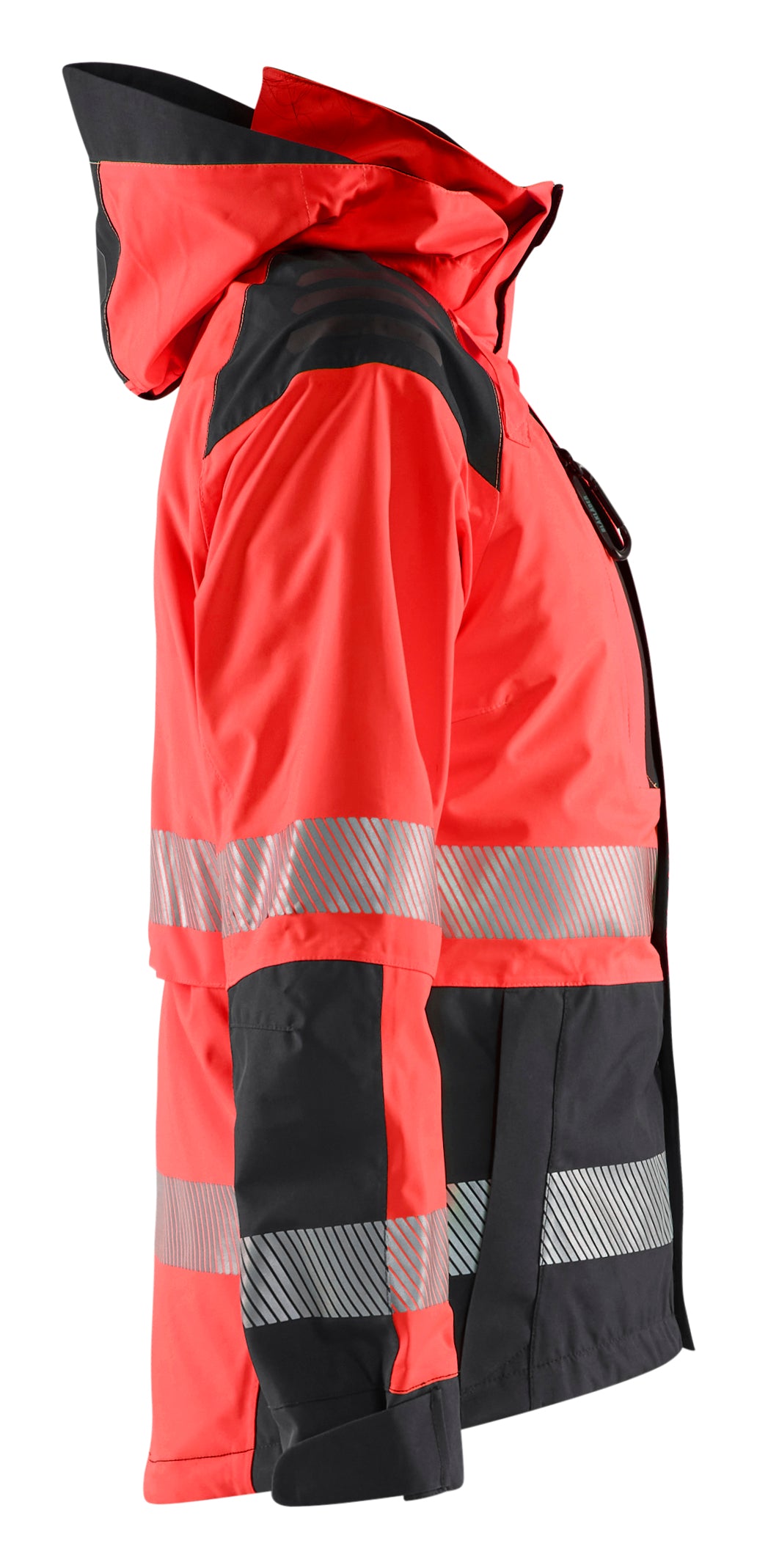 Blåkläder 4436 Dame High Vis Skaljakke nærbillede til broderi