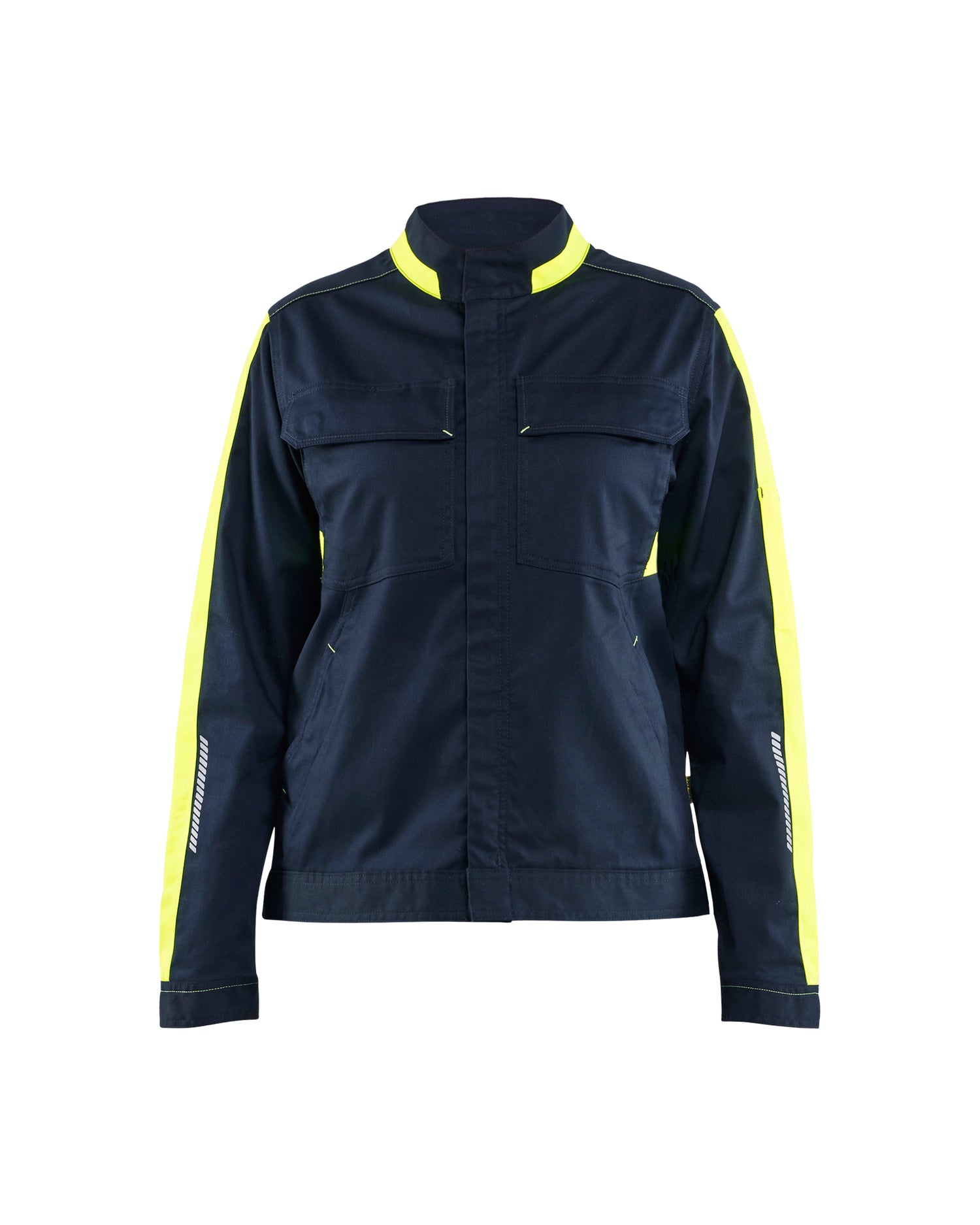 Blåkläder 4443 Dame industrijakke stretch, Mørk Marineblå/High Vis Gul