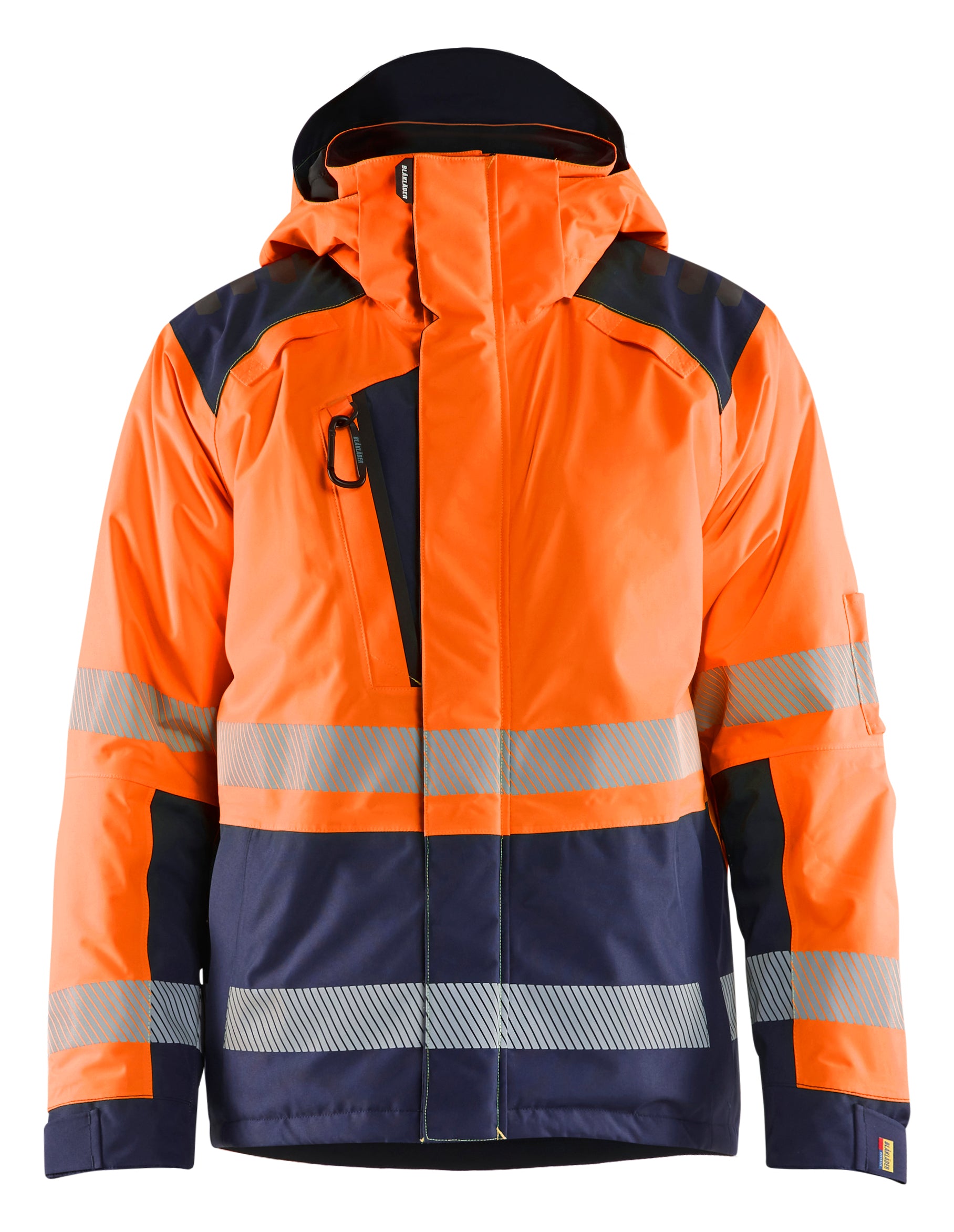 Blåkläder 4455 High Vis Vinterjakke detalje med firmalogo