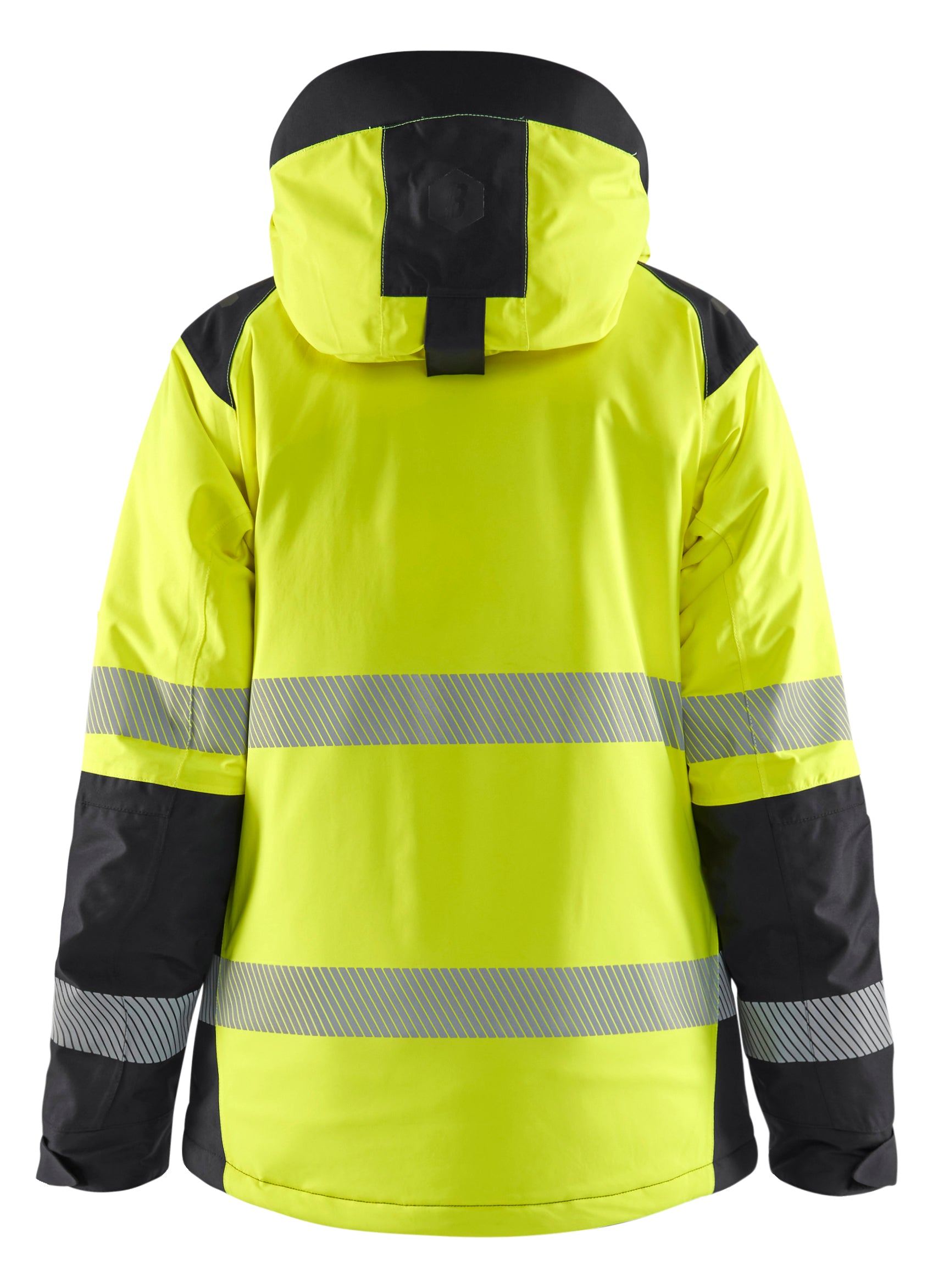 Blåkläder 4456 Dame High Vis Vinterjakke nærbillede med logo