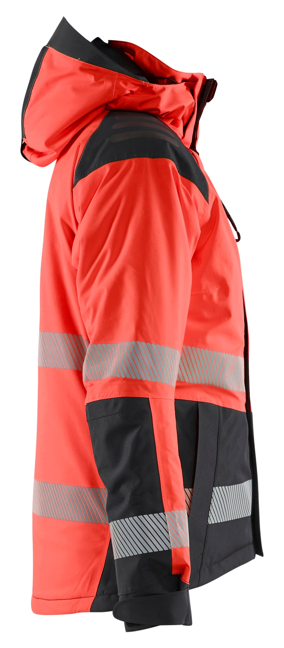 Blåkläder 4456 Dame High Vis Vinterjakke nærbillede til broderi