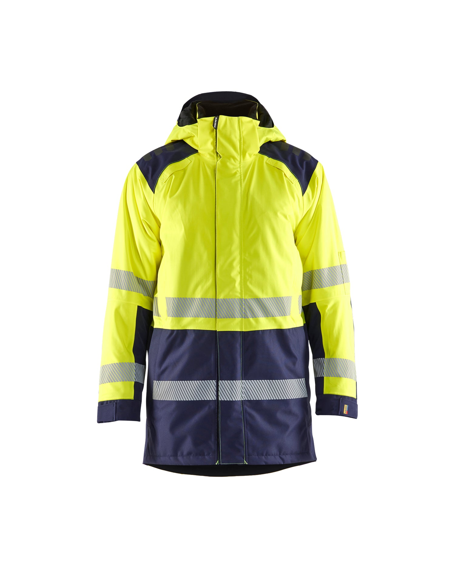 Blåkläder 4457 High Vis Vinterparkajakke, High Vis Gul/Marineblå