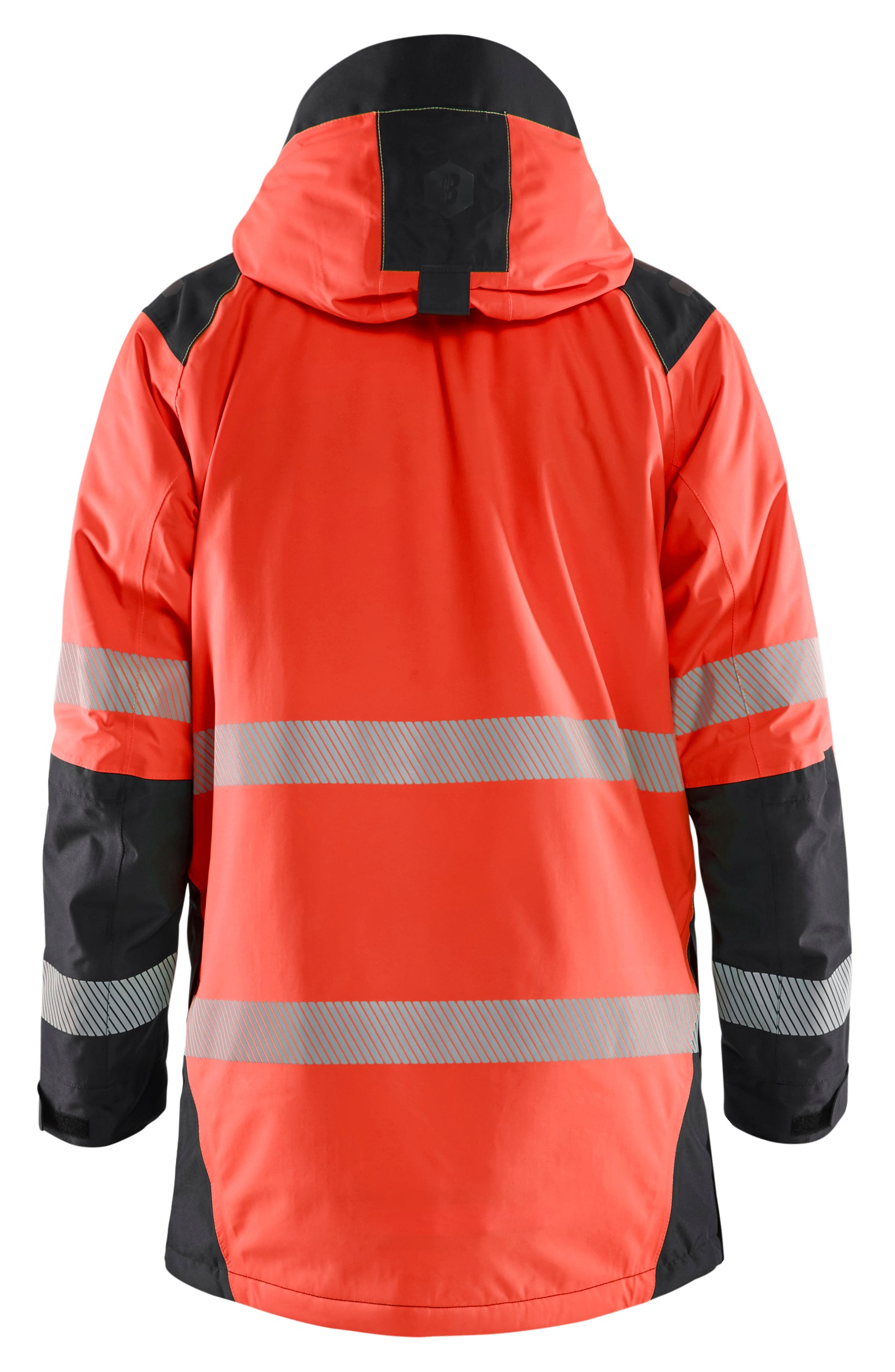 Blåkläder 4457 High Vis Vinterparkajakke detalje med logo