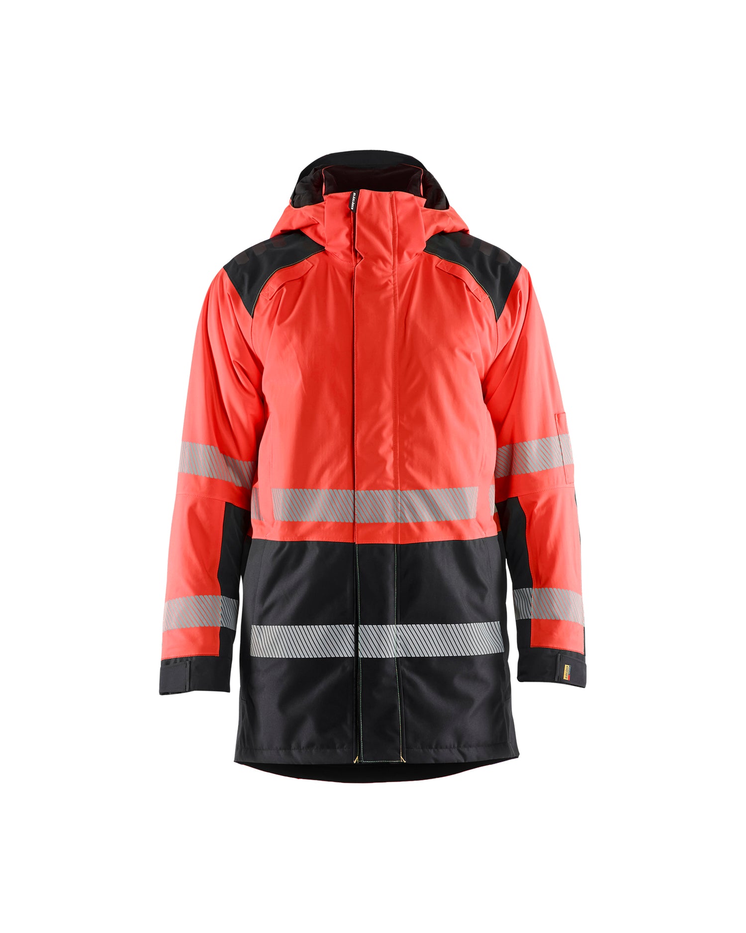 Blåkläder 4457 High Vis Vinterparkajakke, High Vis Rød/Sort