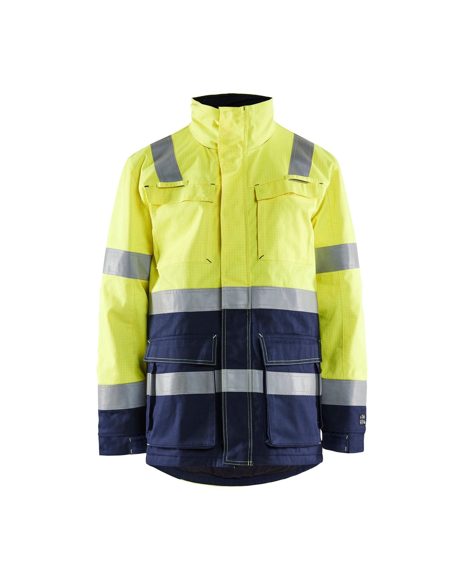 Blåkläder 4467 Multinorm Vinterparkajakke, High Vis Gul/Marineblå