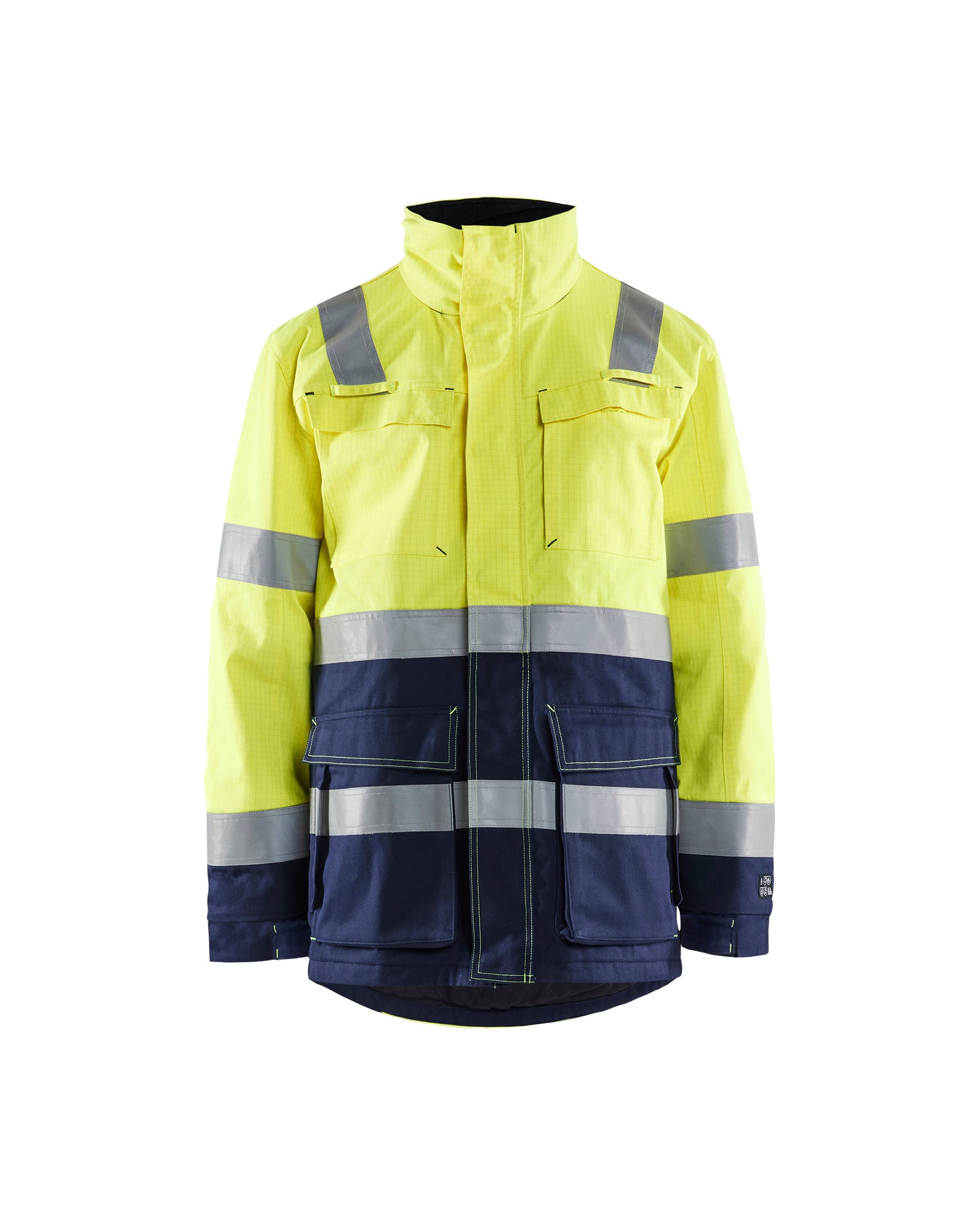 Blåkläder 4467 Multinorm Vinterparkajakke, High Vis Gul/Marineblå
