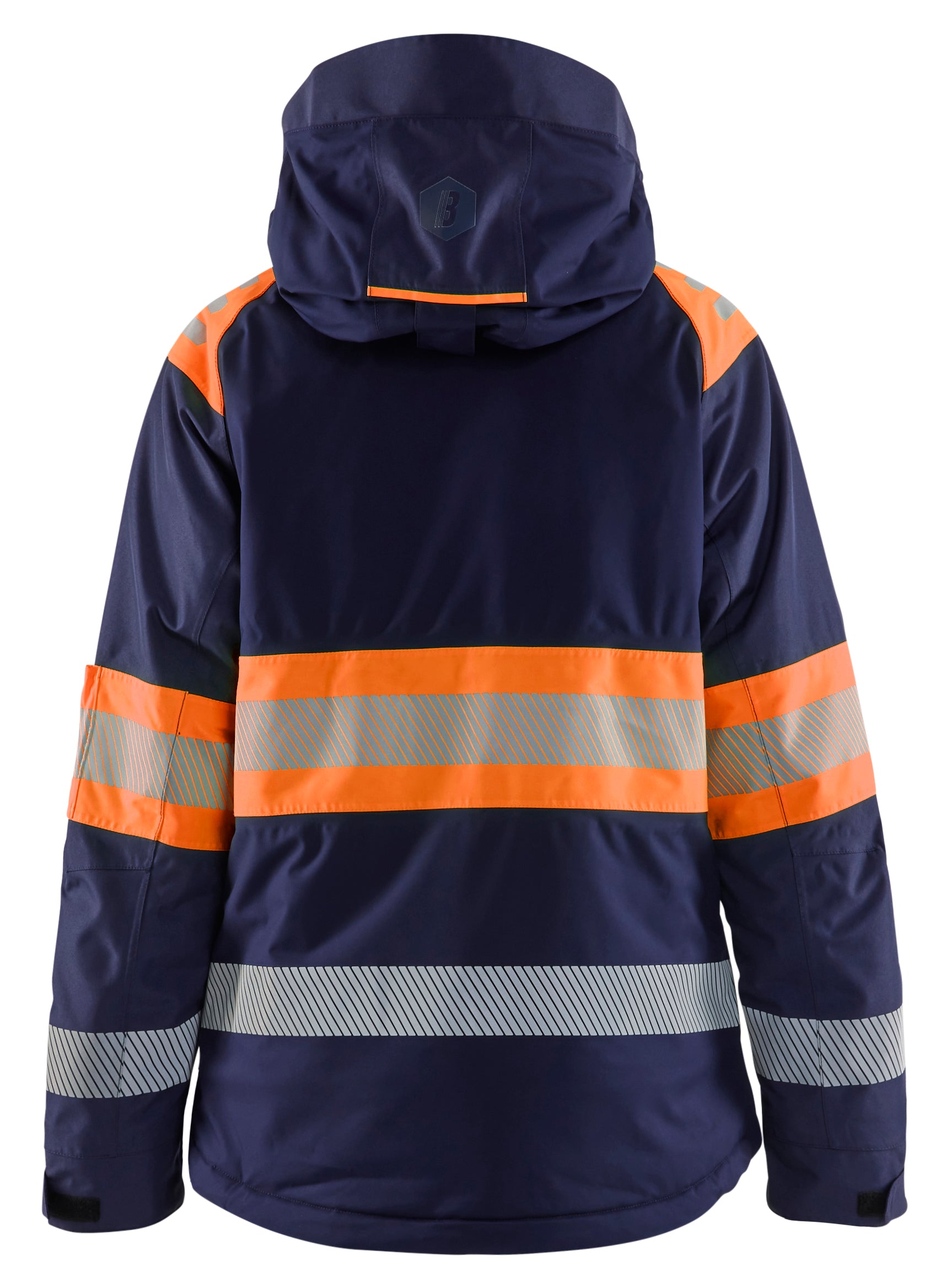 Blåkläder 4470 Dame High Vis Vinterjakke nærbillede med logo